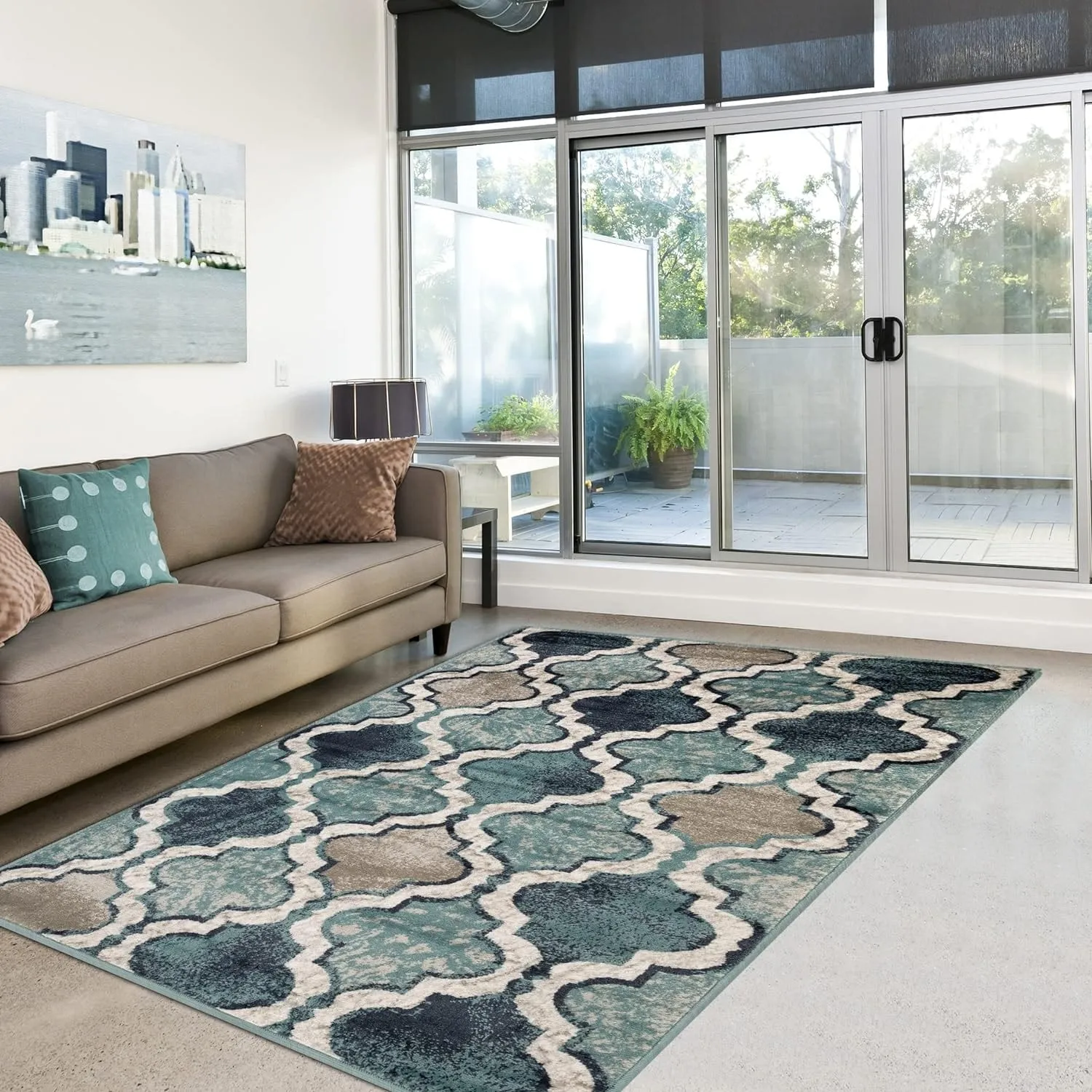 Superior Viking Modern Geometric Indoor Area Rug