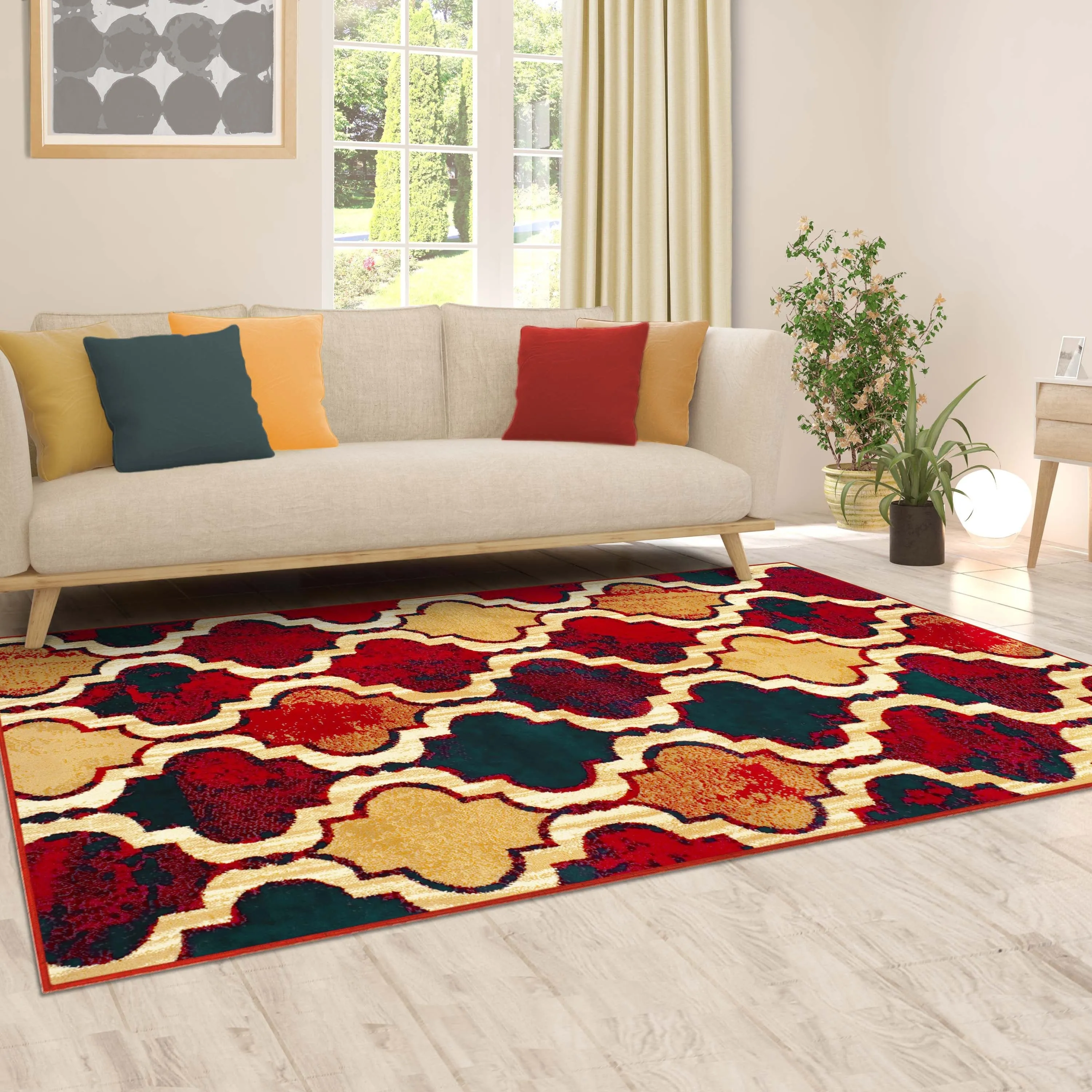 Superior Viking Modern Geometric Indoor Area Rug