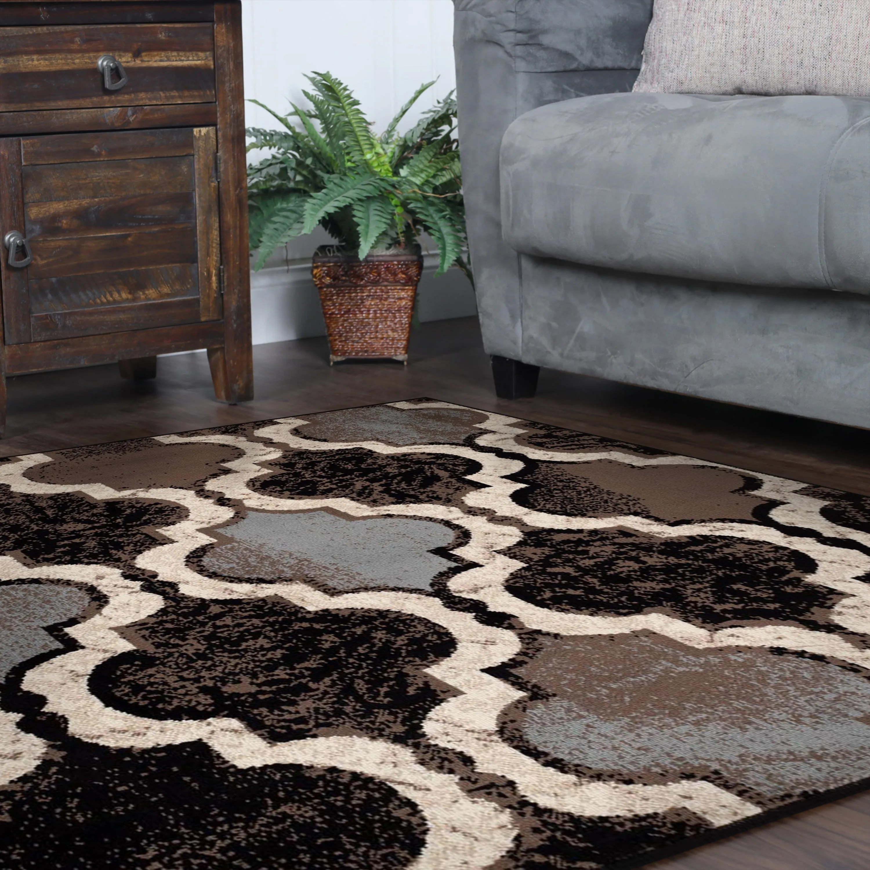 Superior Viking Modern Geometric Indoor Area Rug