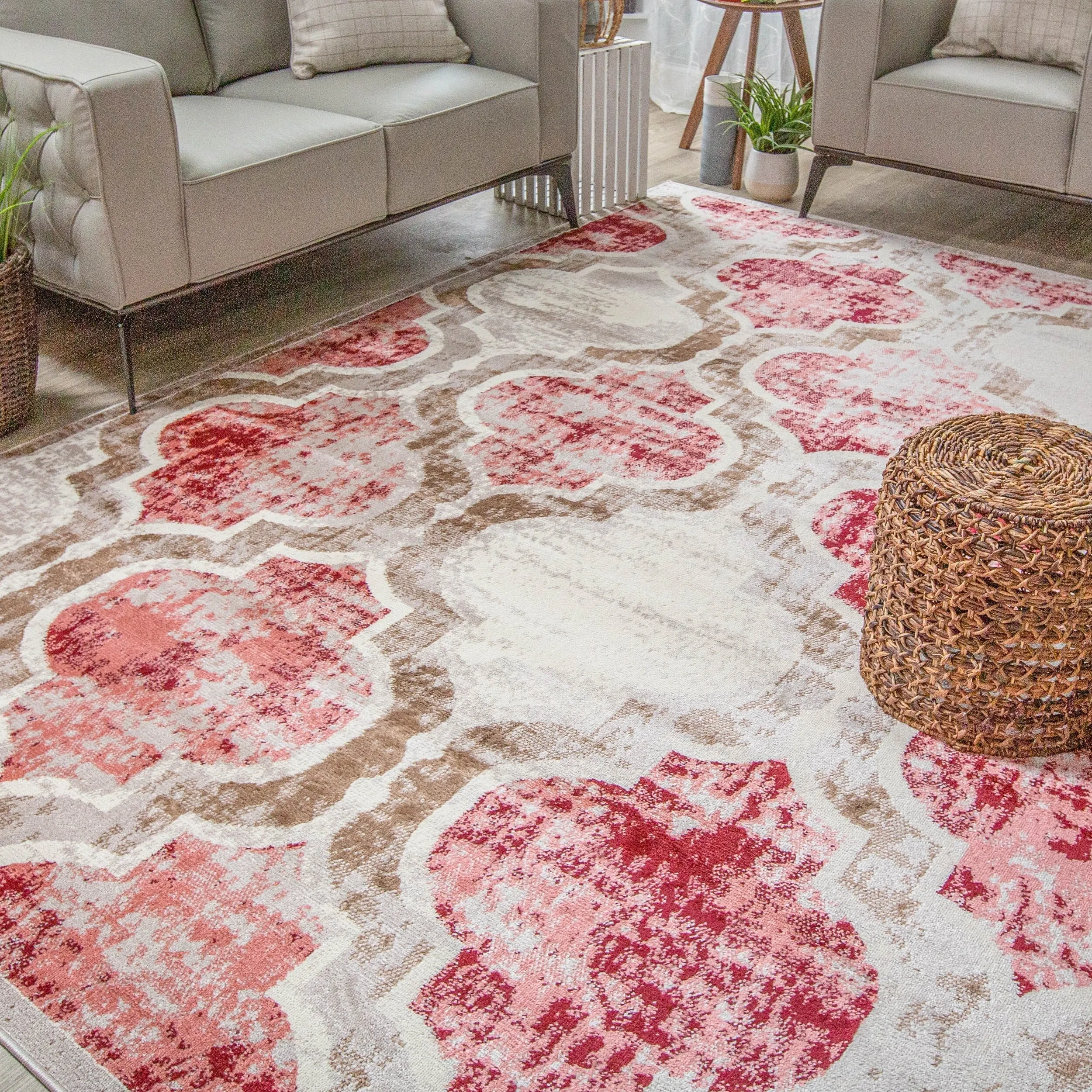 Superior Viking Modern Geometric Indoor Area Rug