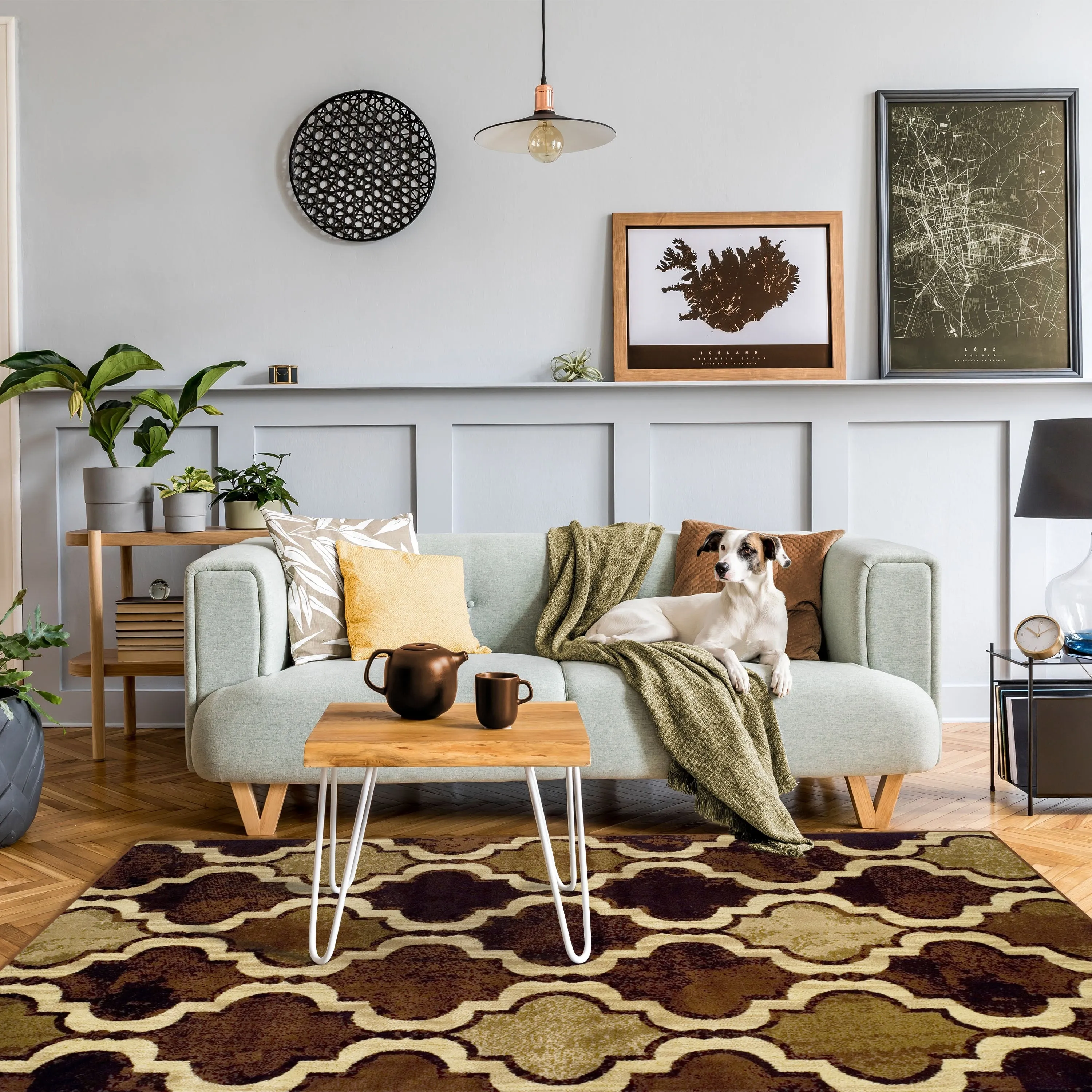 Superior Viking Modern Geometric Indoor Area Rug