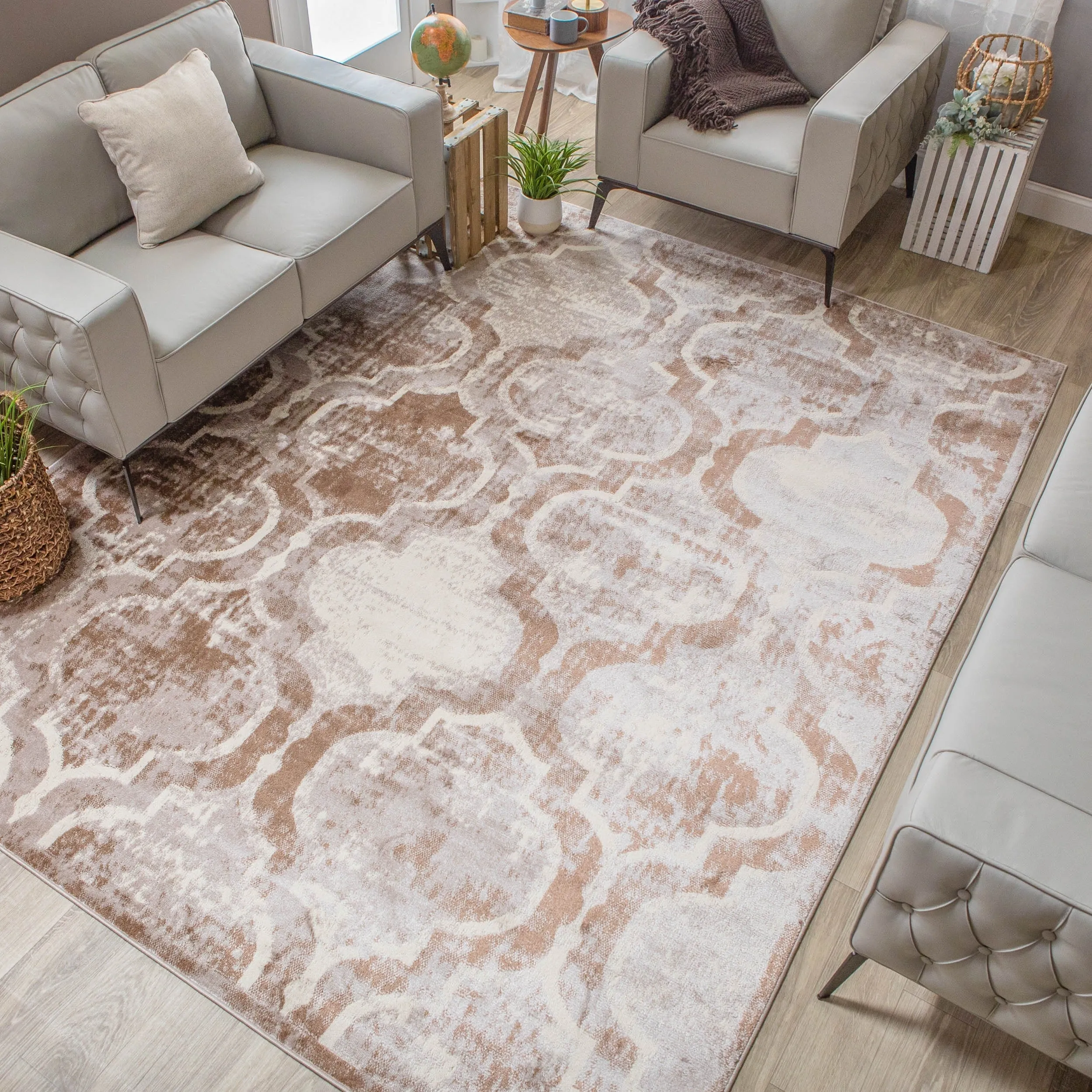 Superior Viking Modern Geometric Indoor Area Rug