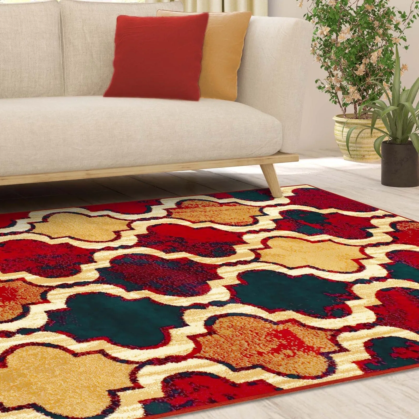 Superior Viking Modern Geometric Indoor Area Rug