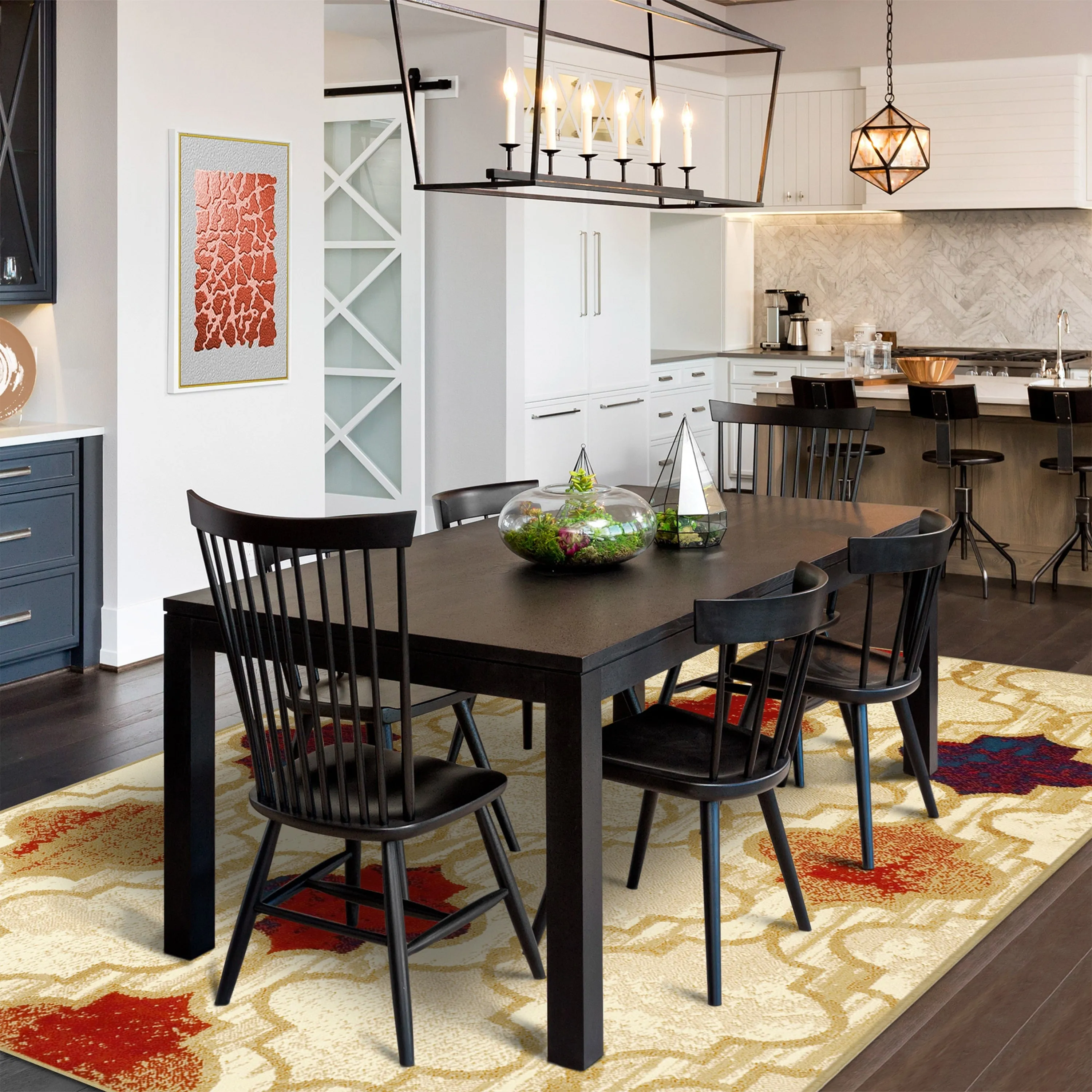 Superior Viking Modern Geometric Indoor Area Rug