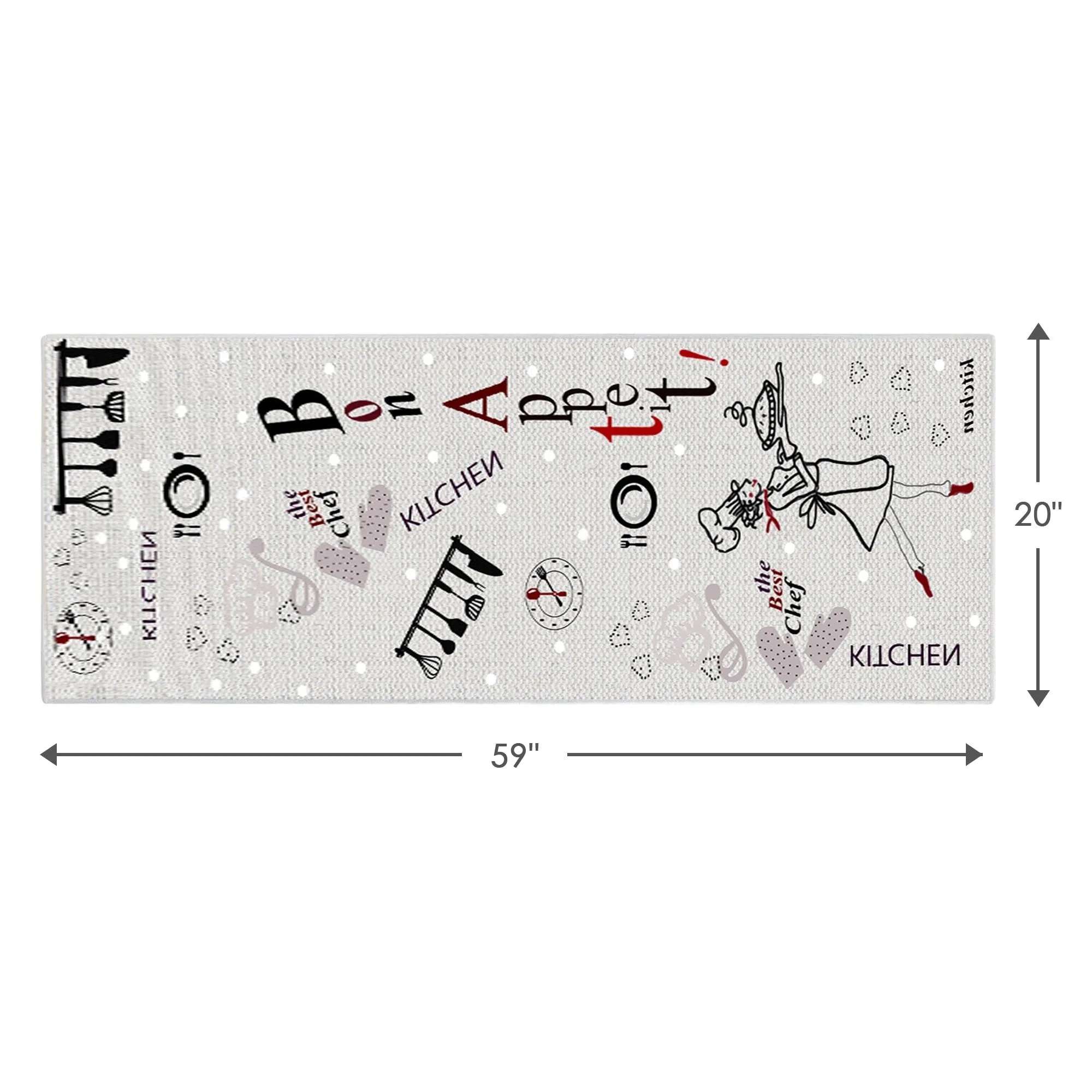 SussexHome Non-skid Ultra-thin Blended Runner Rug - 20 x 59