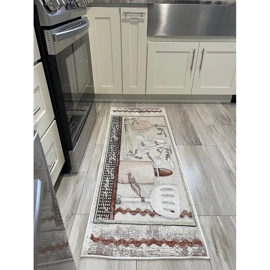 SussexHome Non-skid Ultra-thin Blended Runner Rug - 20 x 59