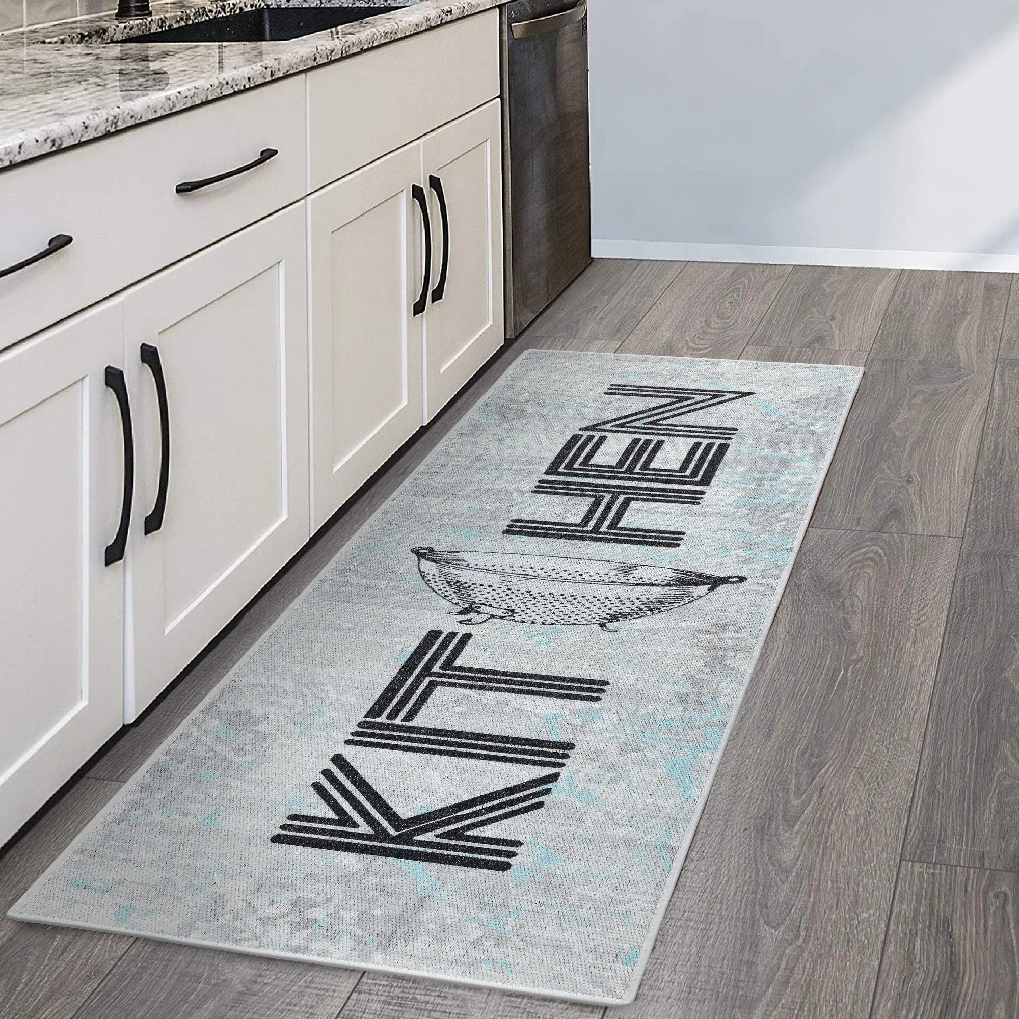 SussexHome Non-skid Ultra-thin Blended Runner Rug - 20 x 59