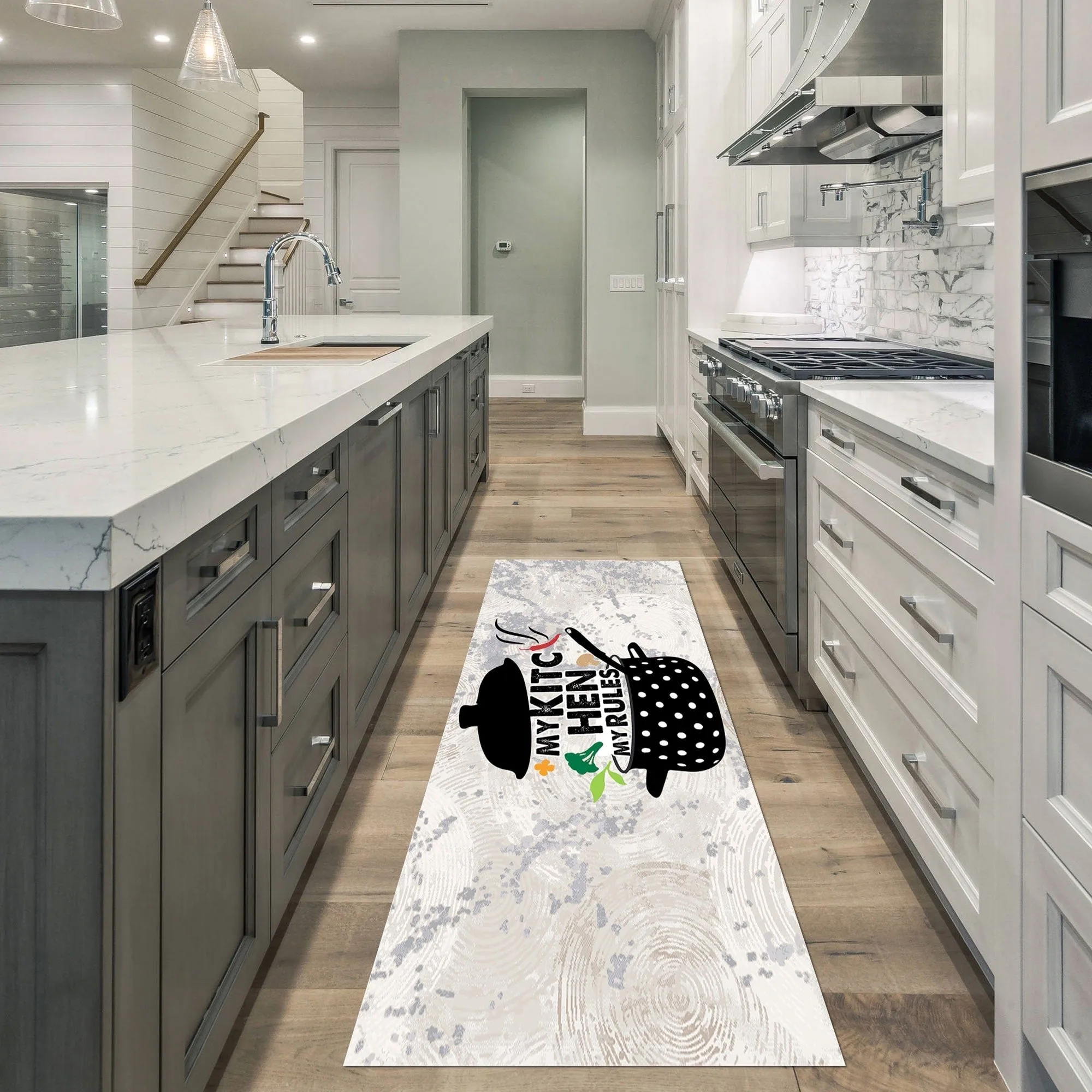 SussexHome Non-skid Ultra-thin Blended Runner Rug - 20 x 59