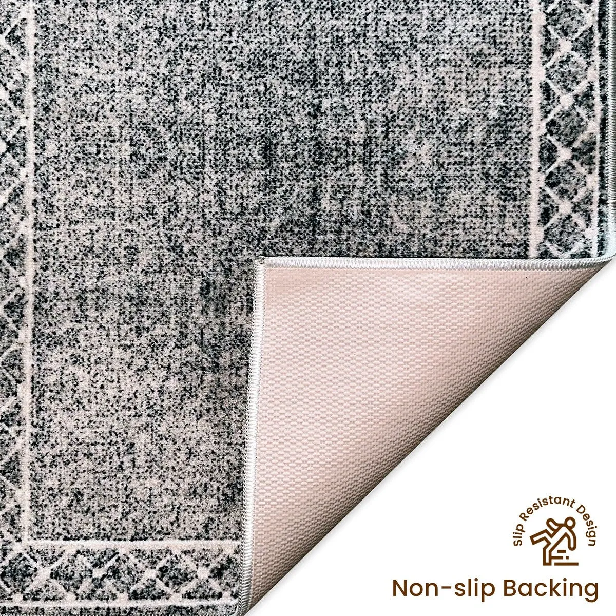 SussexHome Washable Ultra Thin Laundry Room Rug Runner - 20 x 59
