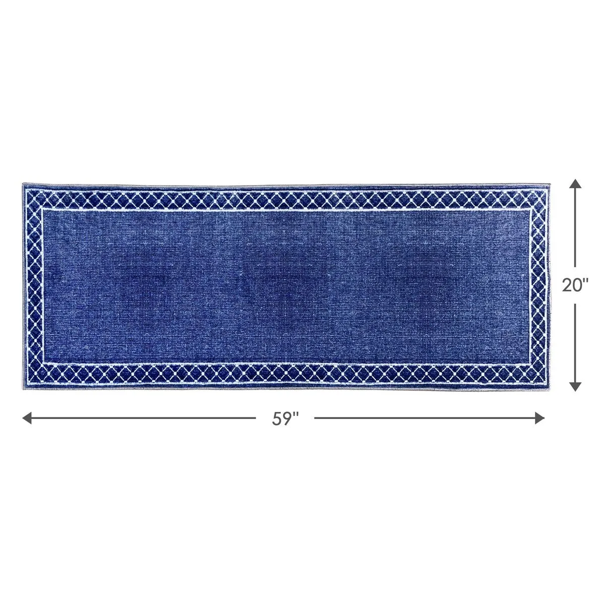 SussexHome Washable Ultra Thin Laundry Room Rug Runner - 20 x 59