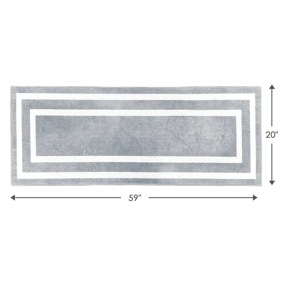 SussexHome Washable Ultra Thin Laundry Room Rug Runner - 20 x 59