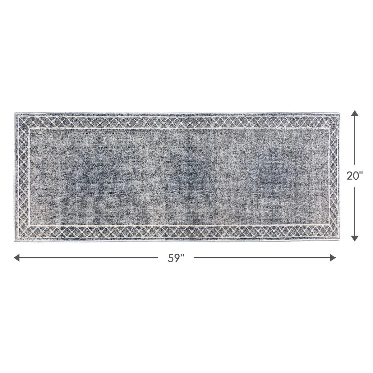 SussexHome Washable Ultra Thin Laundry Room Rug Runner - 20 x 59
