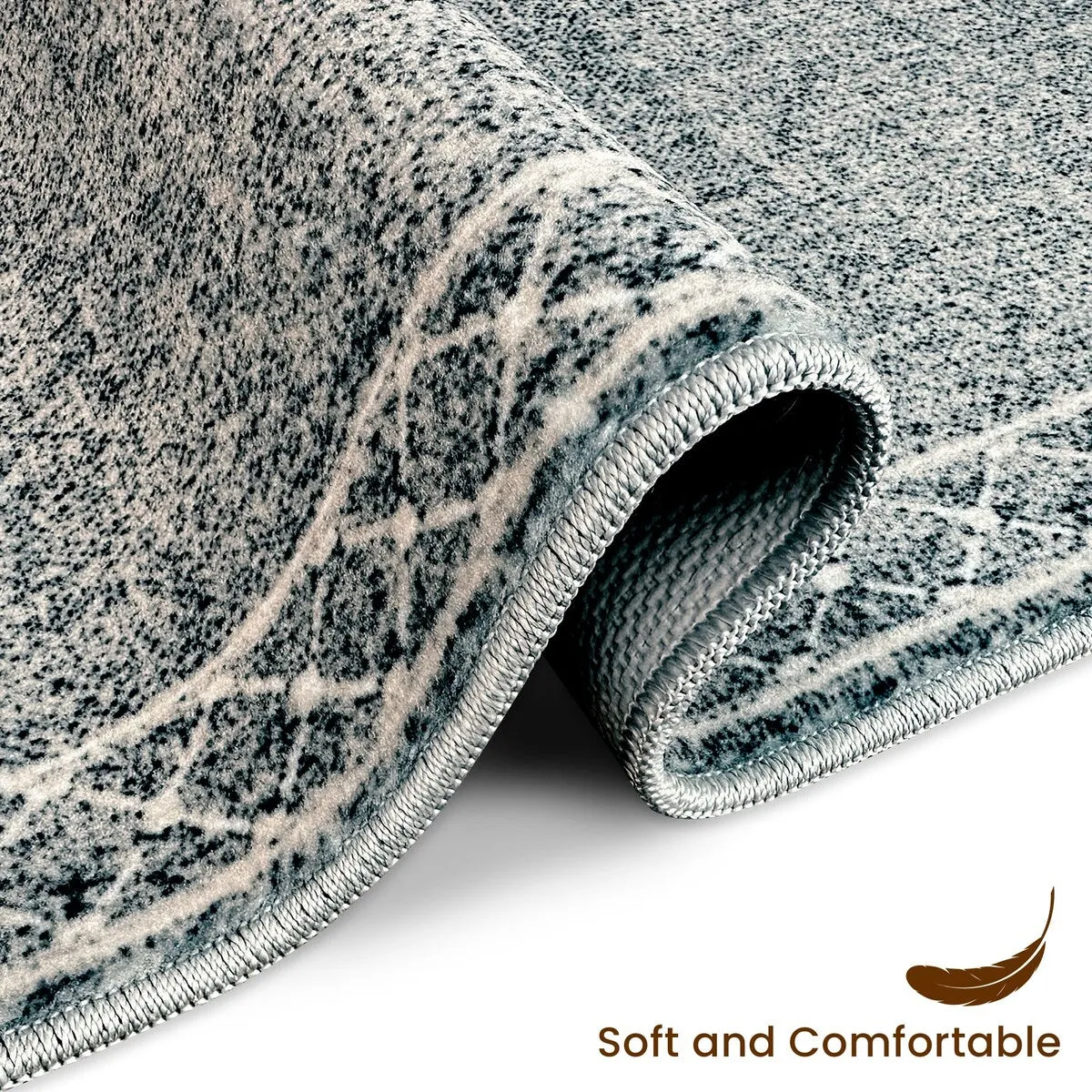 SussexHome Washable Ultra Thin Laundry Room Rug Runner - 20 x 59