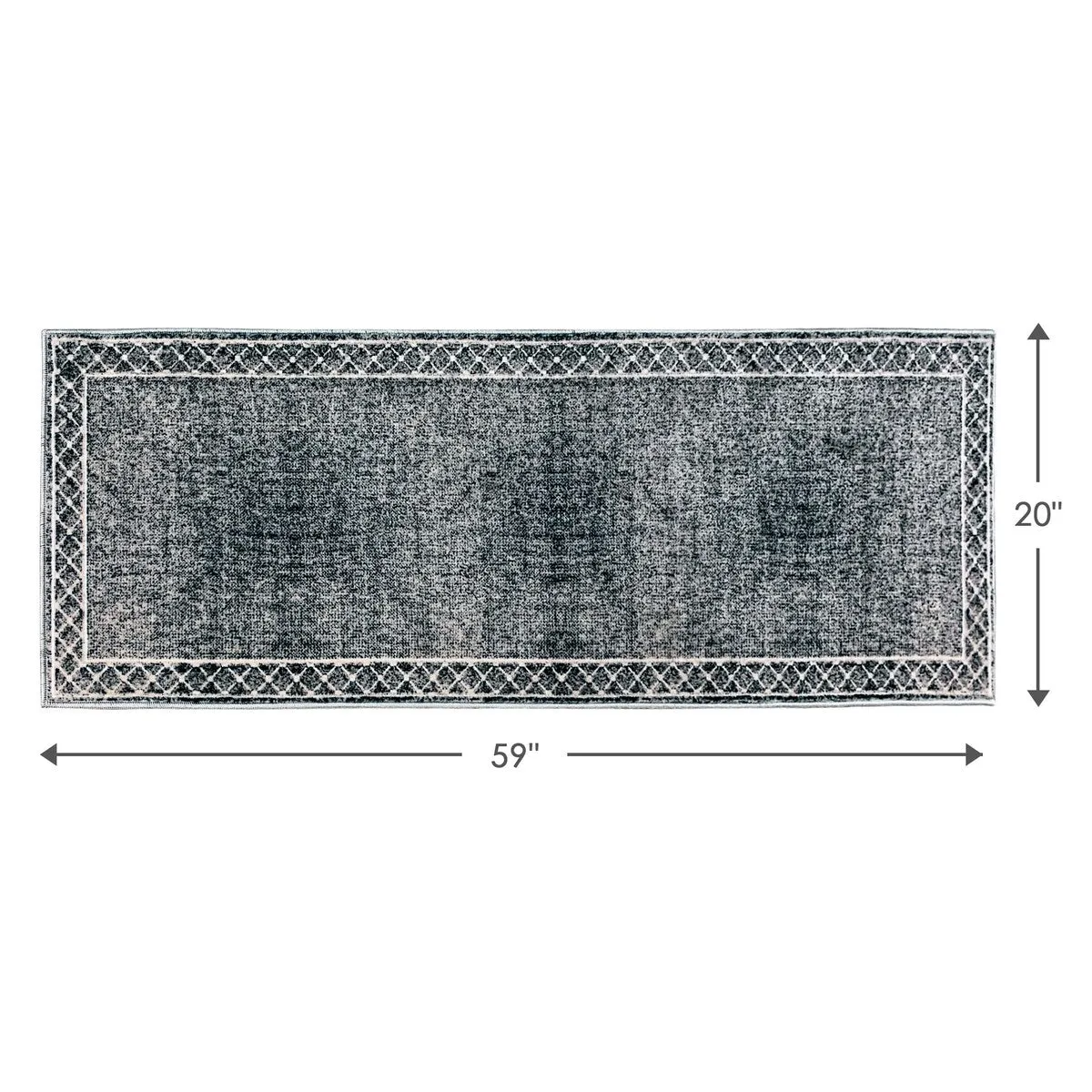 SussexHome Washable Ultra Thin Laundry Room Rug Runner - 20 x 59
