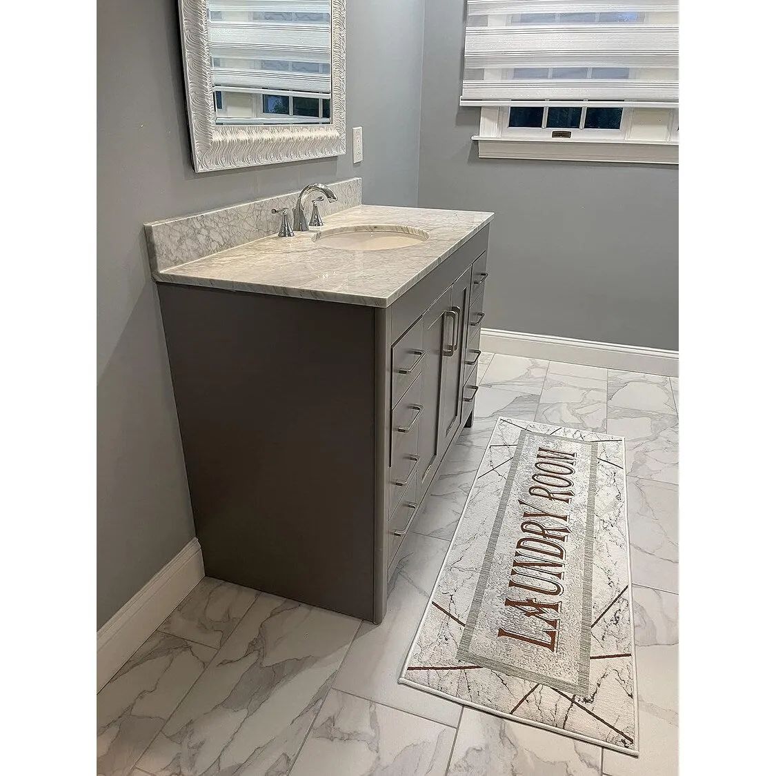 SussexHome Washable Ultra Thin Laundry Room Rug Runner - 20 x 59