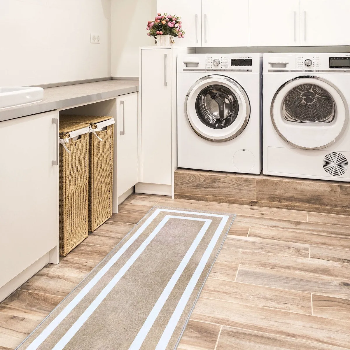 SussexHome Washable Ultra Thin Laundry Room Rug Runner - 20 x 59