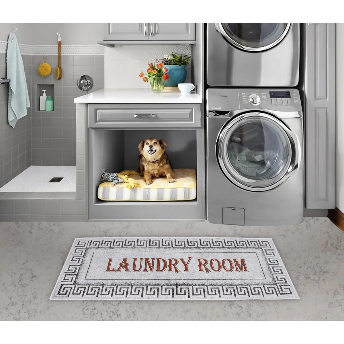 SussexHome Washable Ultra Thin Laundry Room Rug Runner - 20 x 59