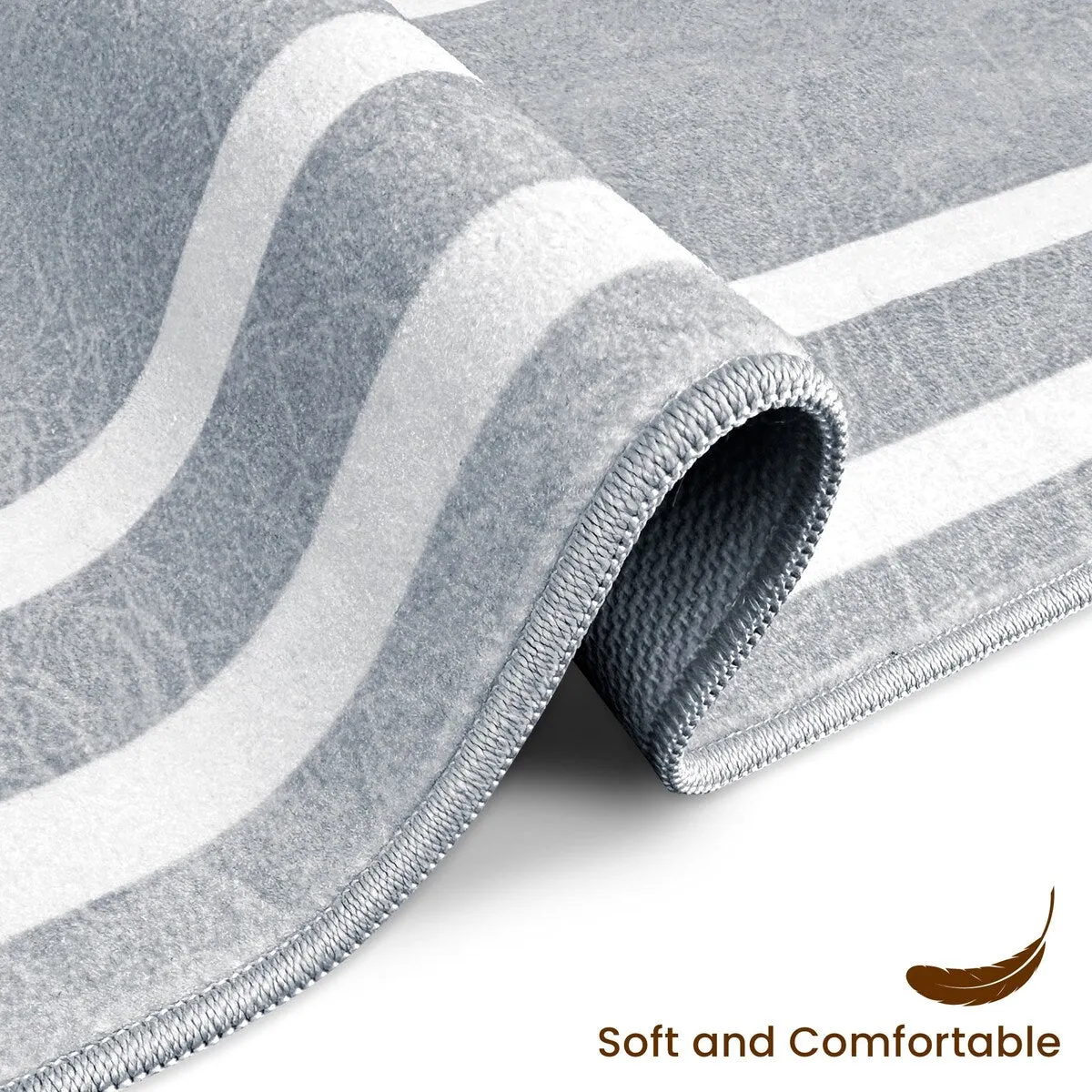 SussexHome Washable Ultra Thin Laundry Room Rug Runner - 20 x 59
