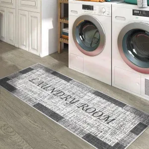 SussexHome Washable Ultra Thin Laundry Room Rug Runner - 20 x 59