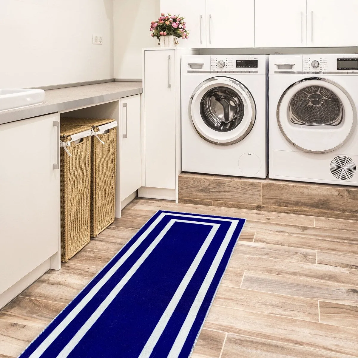 SussexHome Washable Ultra Thin Laundry Room Rug Runner - 20 x 59