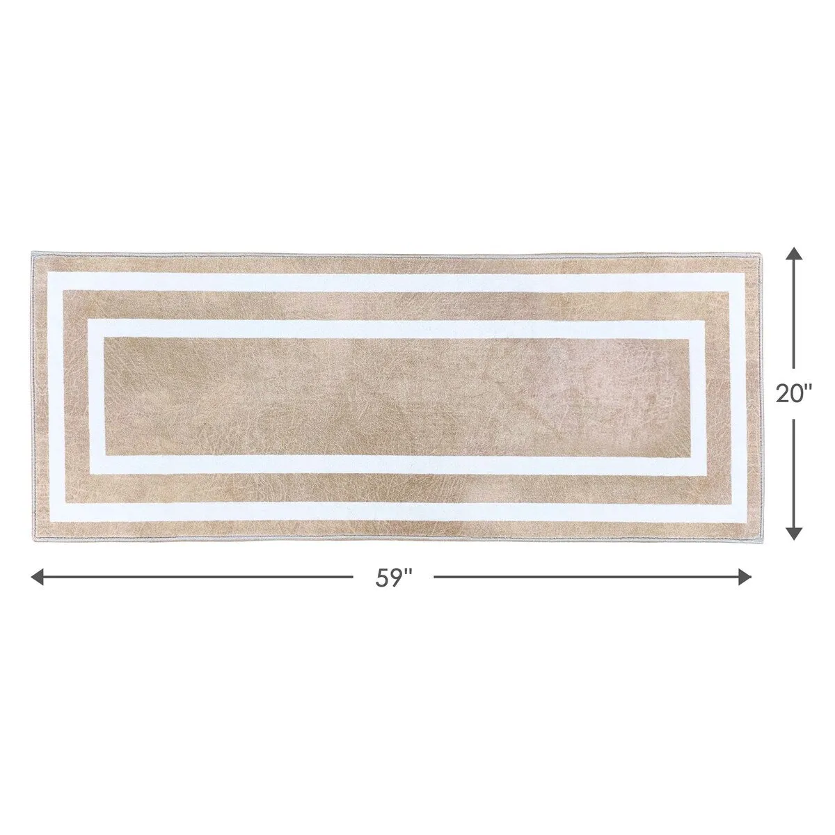 SussexHome Washable Ultra Thin Laundry Room Rug Runner - 20 x 59