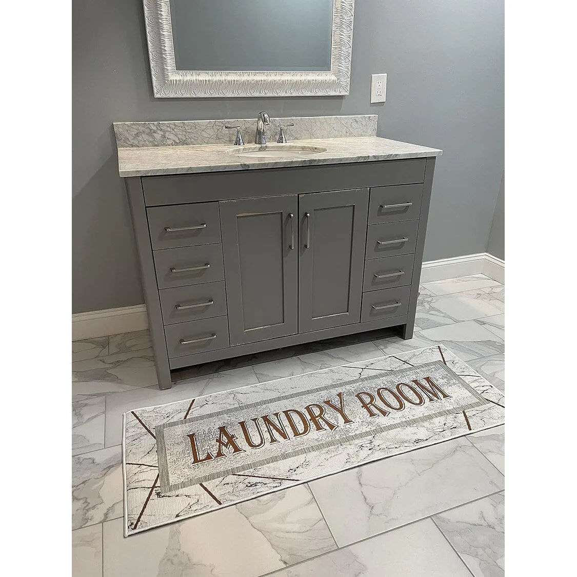 SussexHome Washable Ultra Thin Laundry Room Rug Runner - 20 x 59