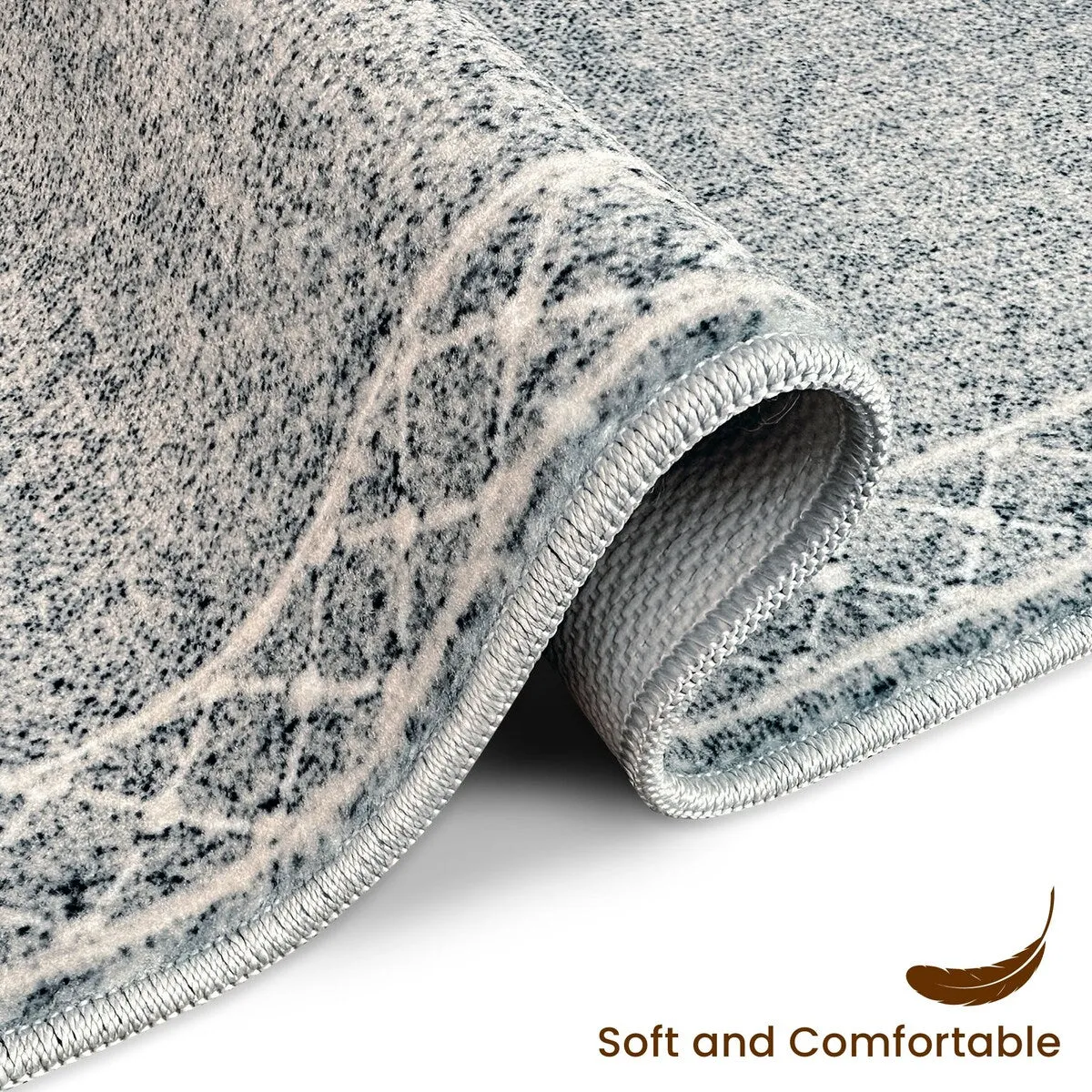 SussexHome Washable Ultra Thin Laundry Room Rug Runner - 20 x 59