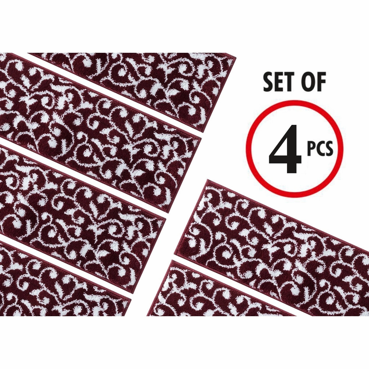 SussexHome Leaves Pattern Stair Treads
