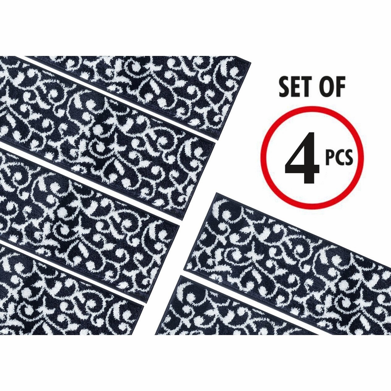SussexHome Leaves Pattern Stair Treads