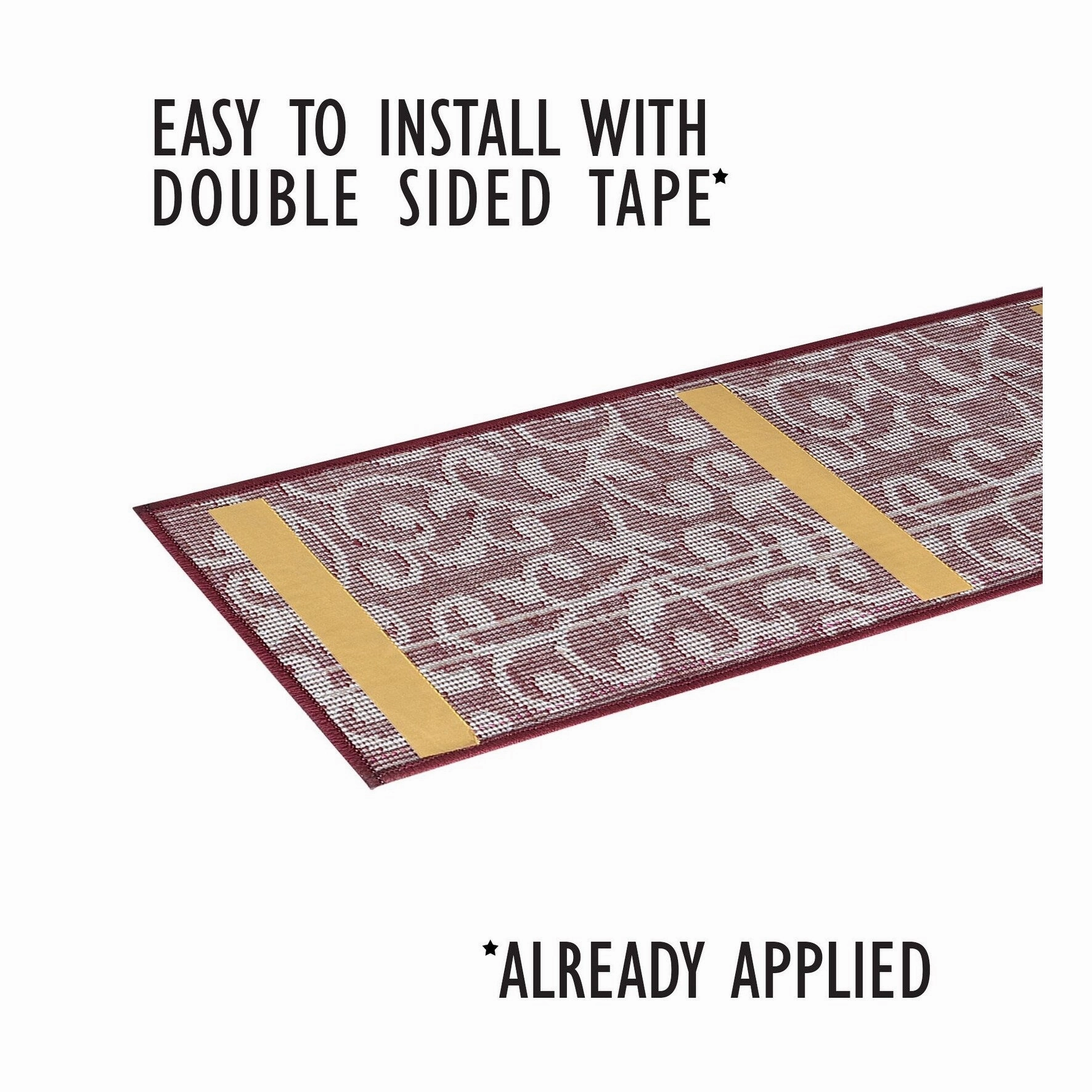 SussexHome Leaves Pattern Stair Treads