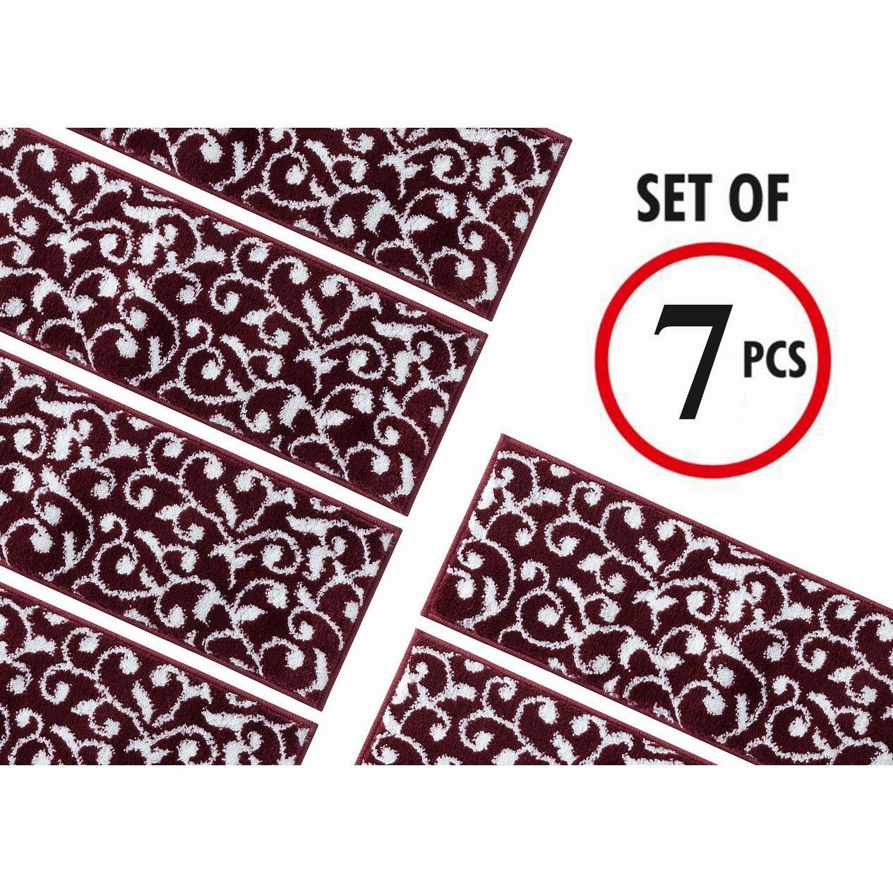 SussexHome Leaves Pattern Stair Treads