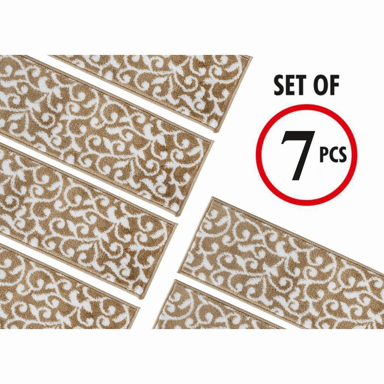 SussexHome Leaves Pattern Stair Treads