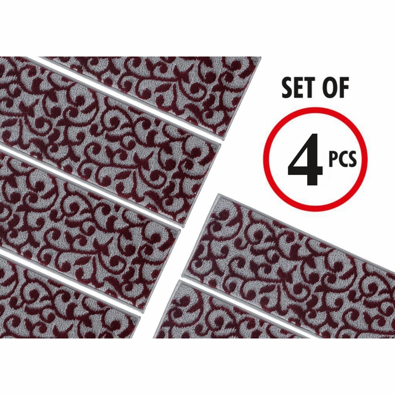 SussexHome Leaves Pattern Stair Treads