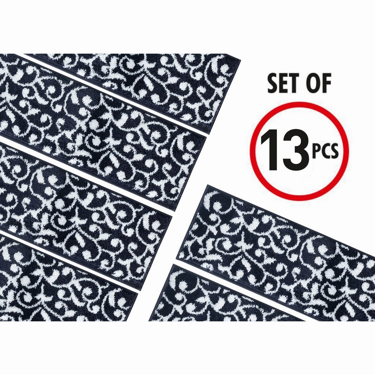 SussexHome Leaves Pattern Stair Treads