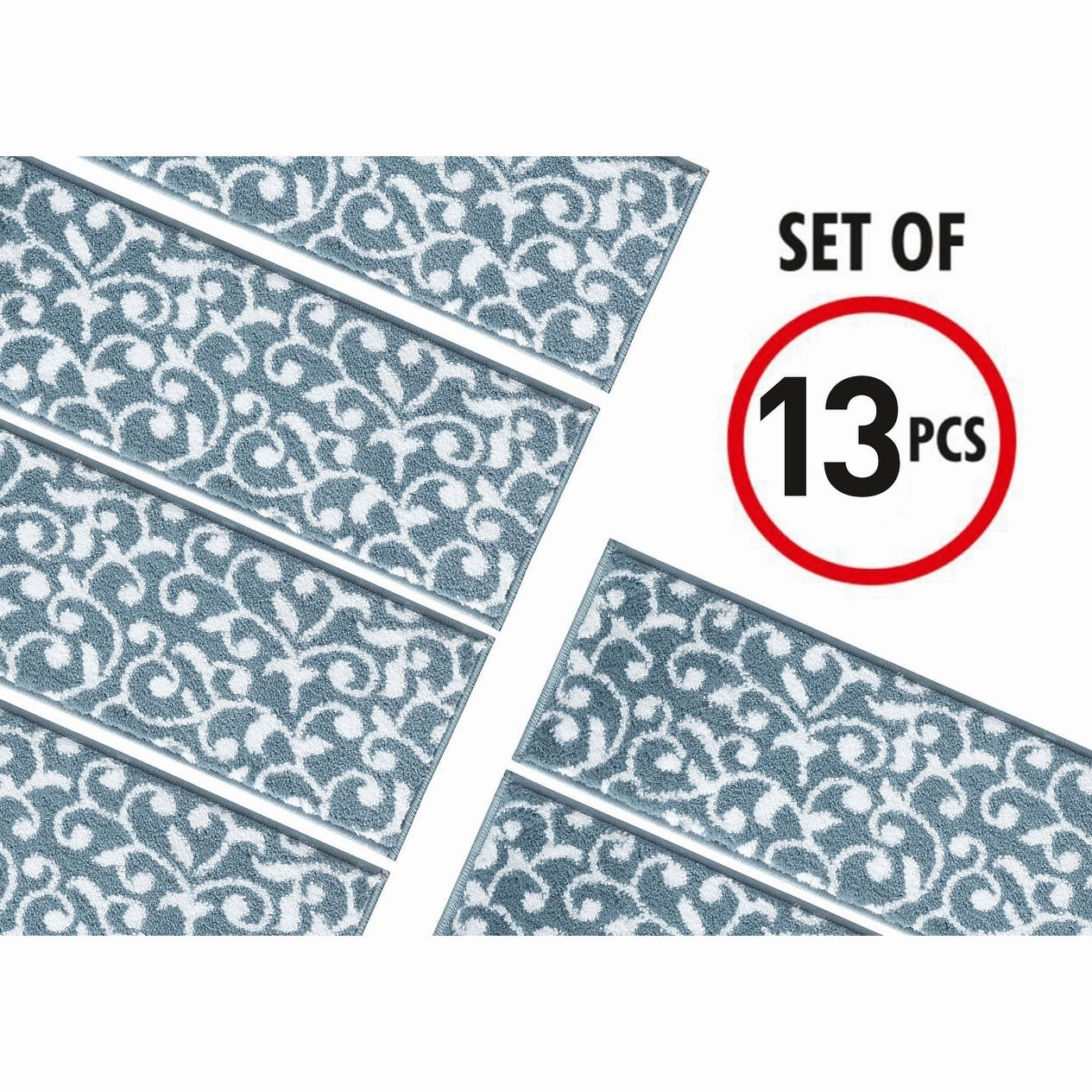 SussexHome Leaves Pattern Stair Treads