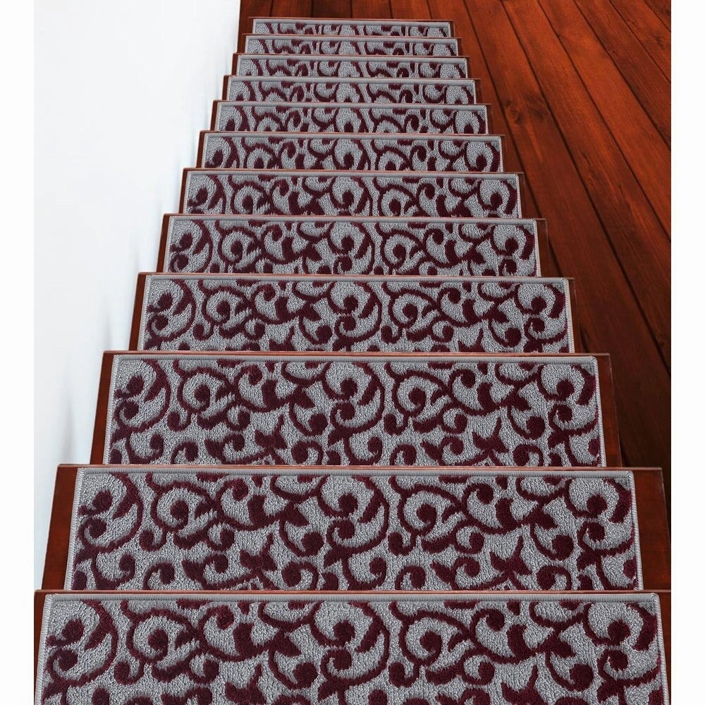 SussexHome Leaves Pattern Stair Treads