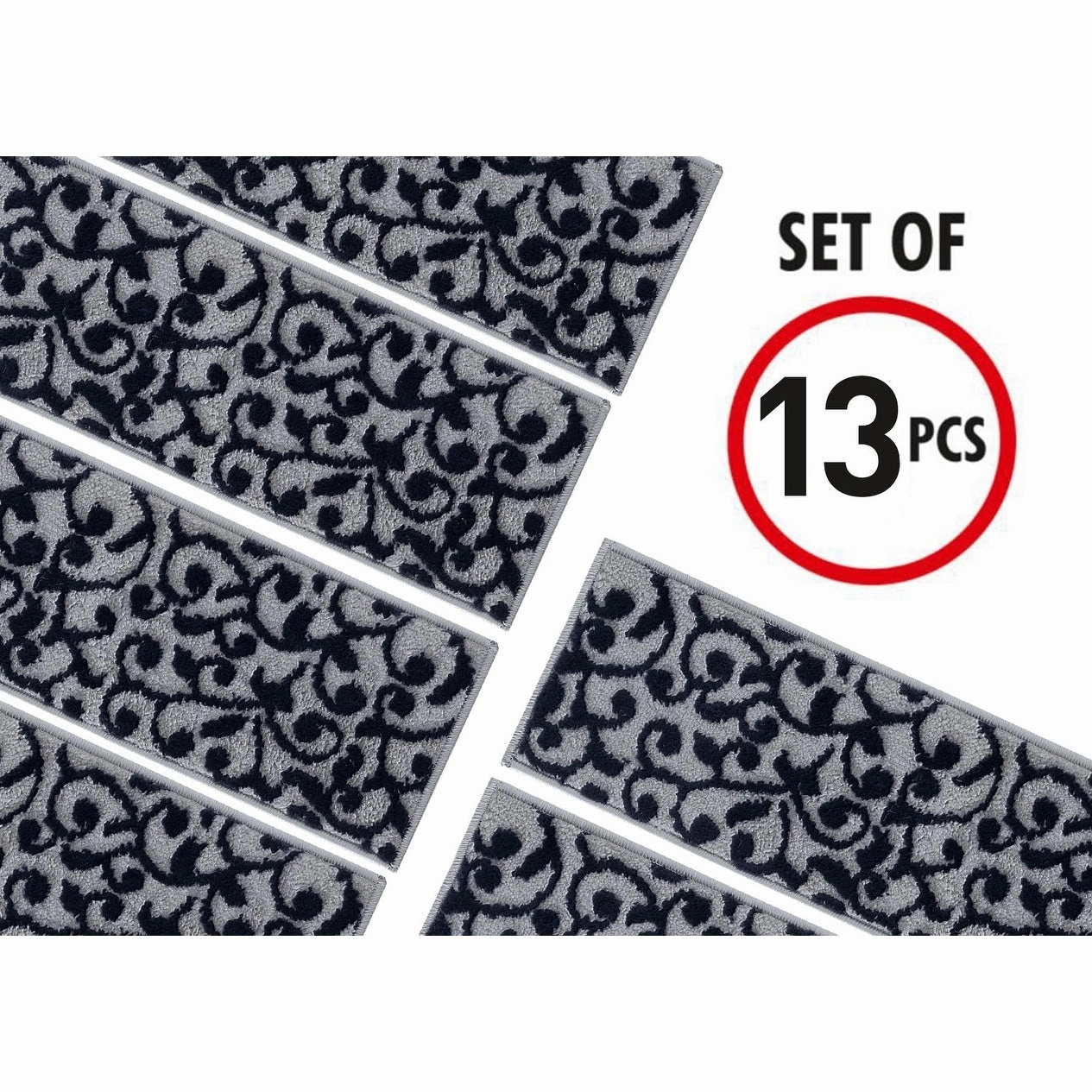 SussexHome Leaves Pattern Stair Treads