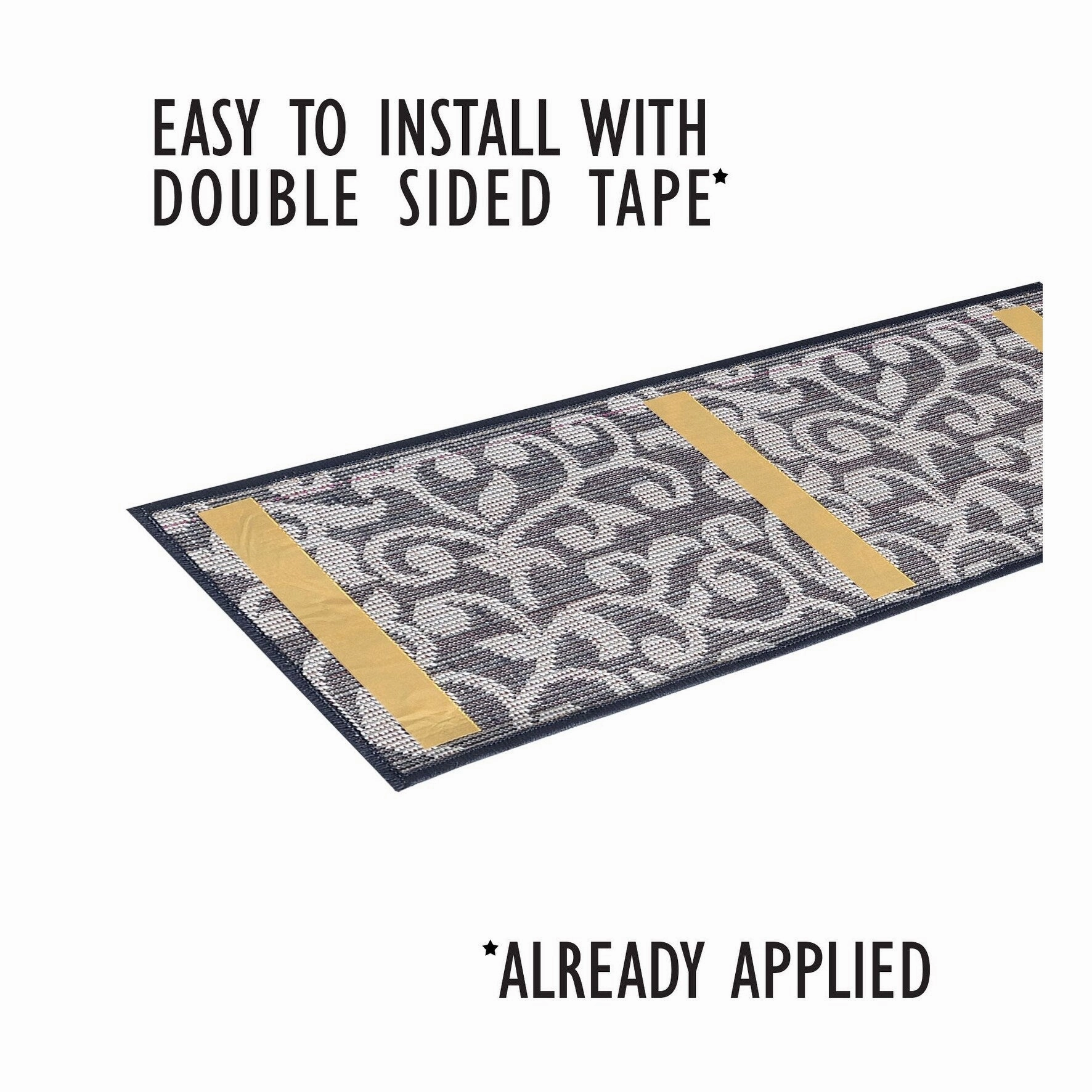 SussexHome Leaves Pattern Stair Treads