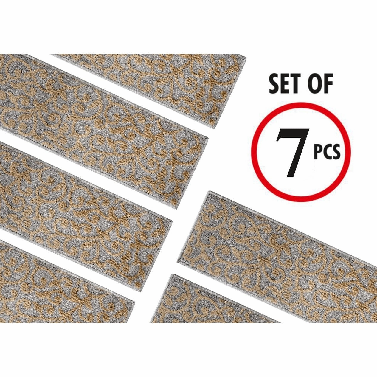 SussexHome Leaves Pattern Stair Treads