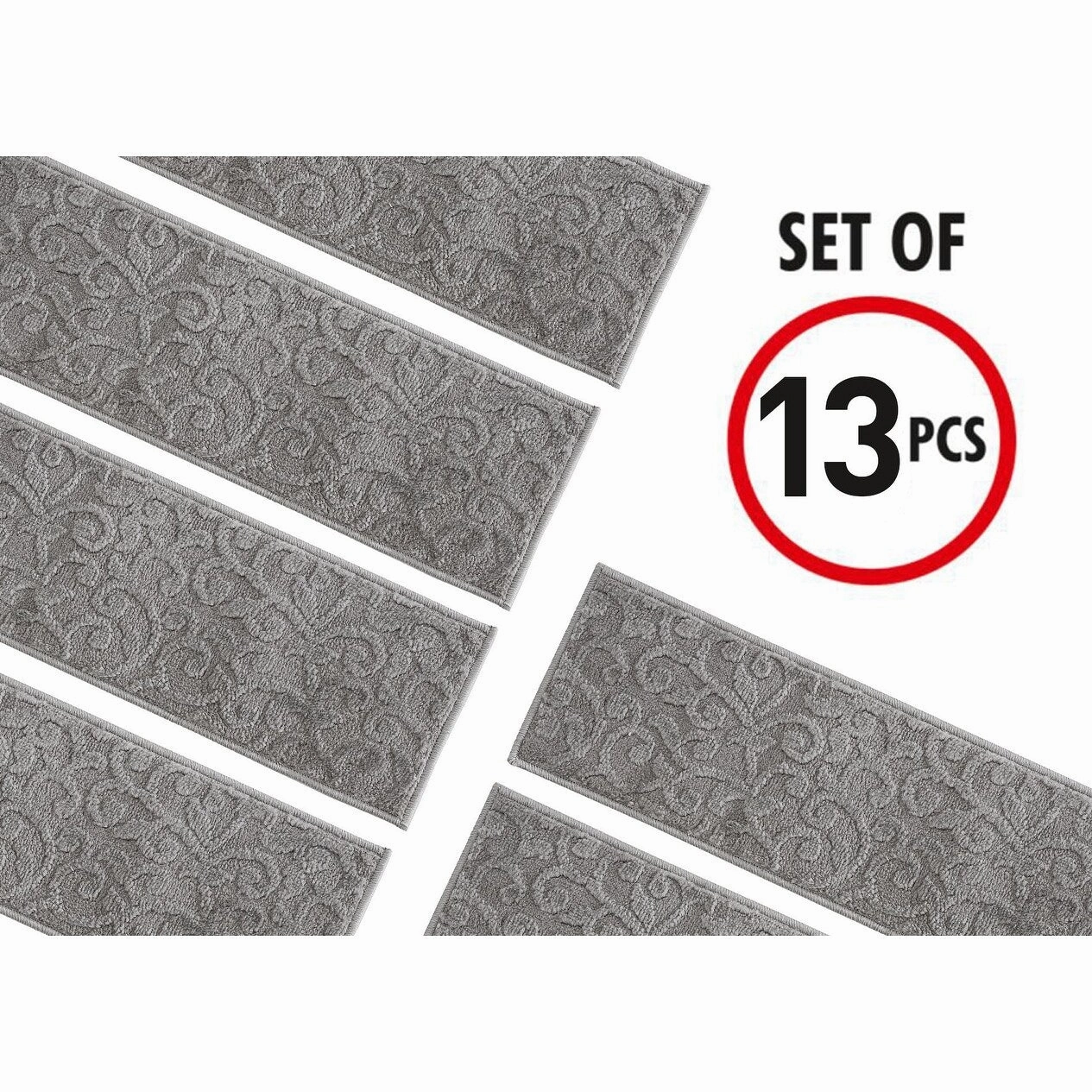 SussexHome Leaves Pattern Stair Treads
