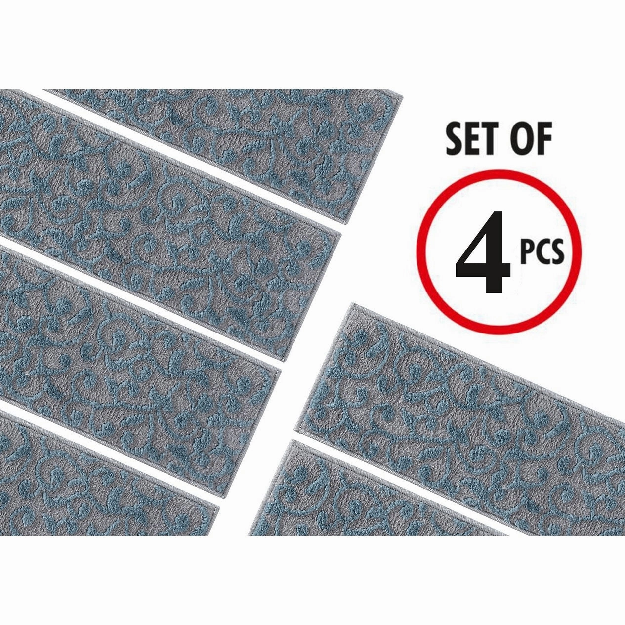 SussexHome Leaves Pattern Stair Treads