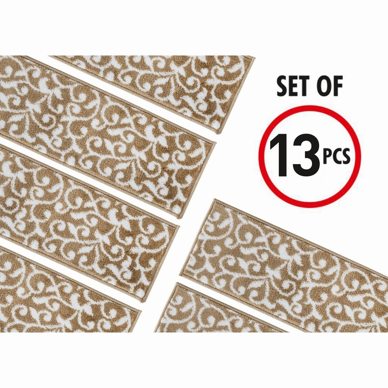 SussexHome Leaves Pattern Stair Treads