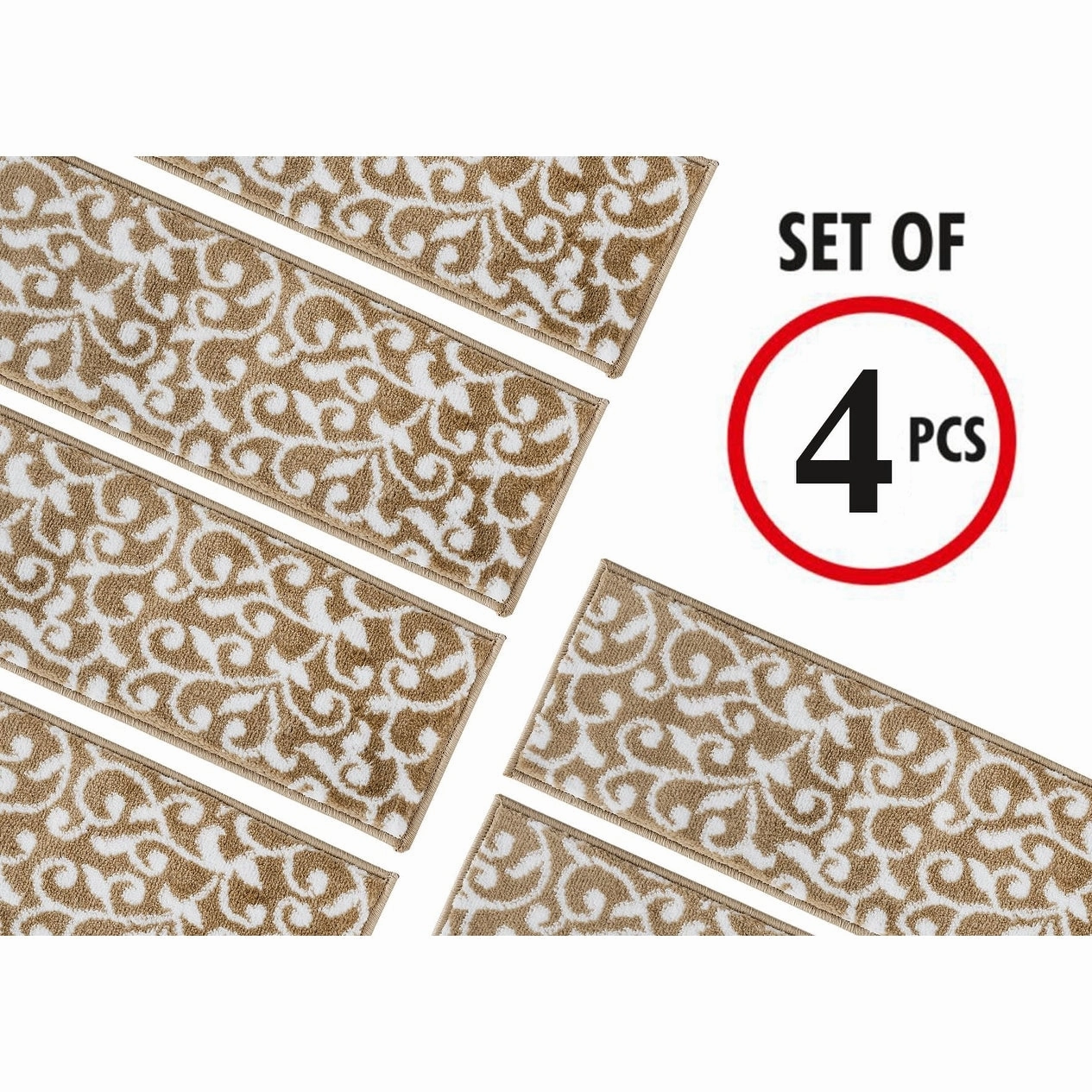 SussexHome Leaves Pattern Stair Treads