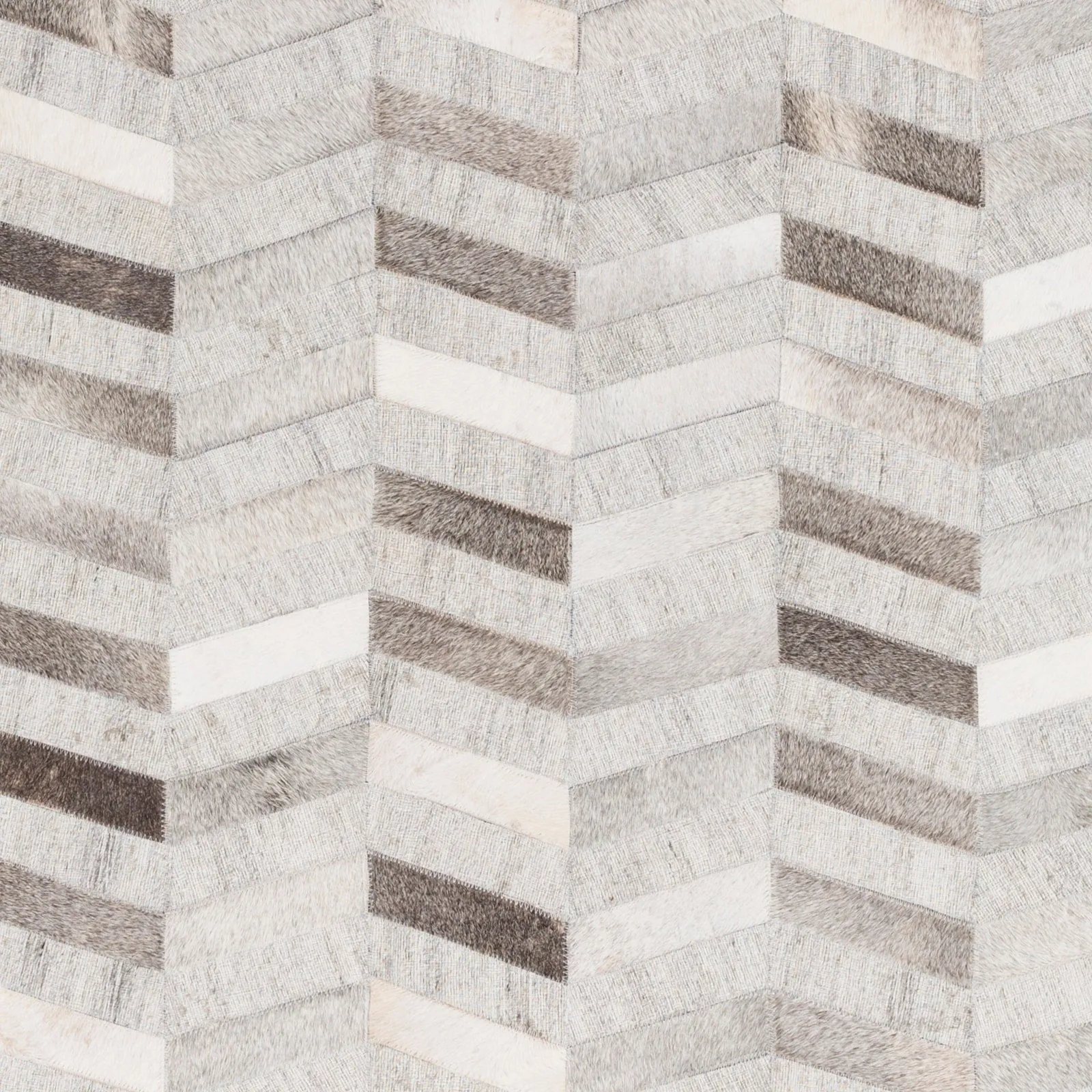Swindon Handmade Herringbone Viscose & Hair-on-hide Area Rug