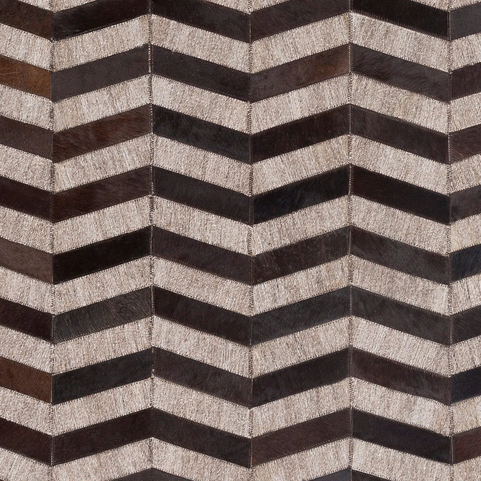 Swindon Handmade Herringbone Viscose & Hair-on-hide Area Rug