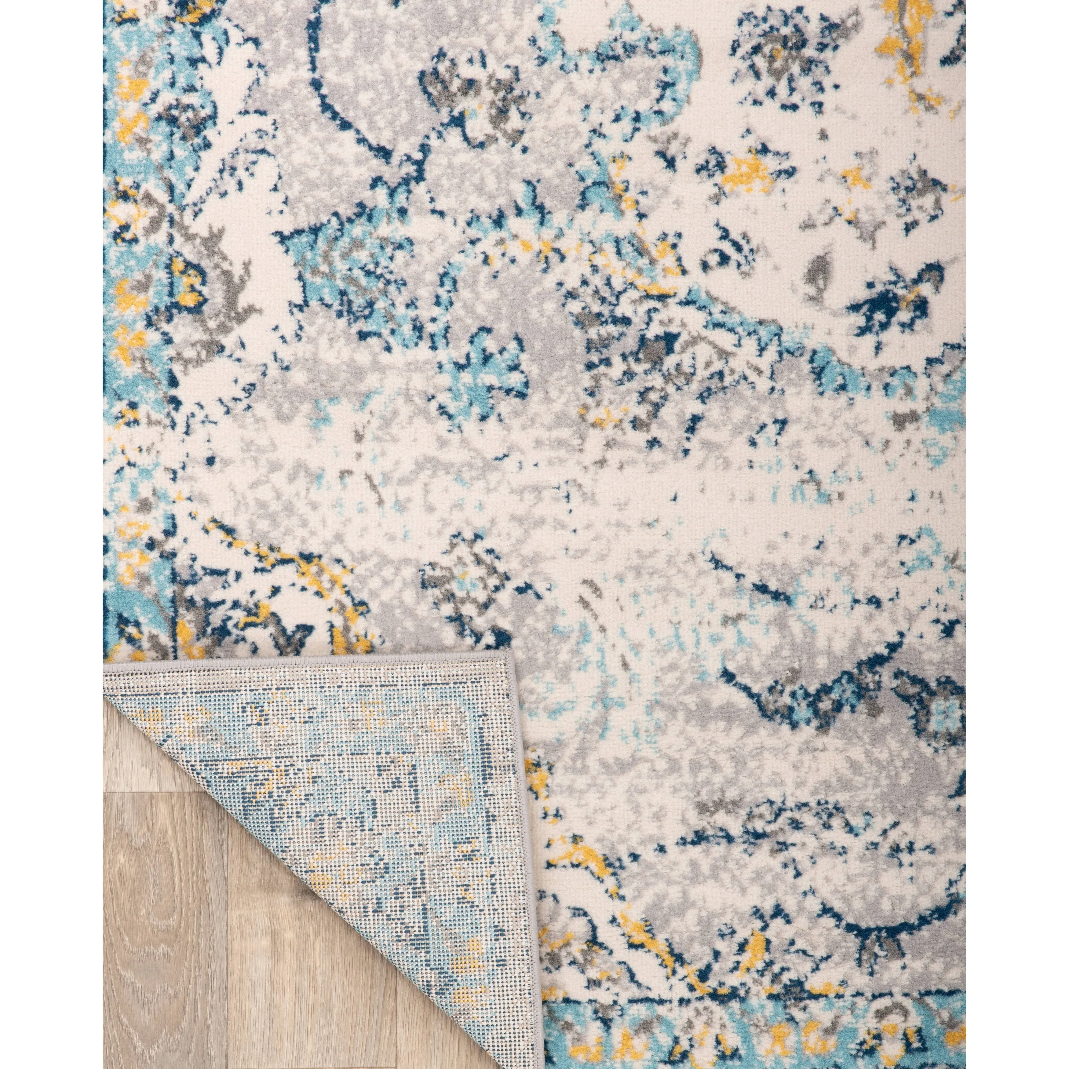 The Curated Nomad Sunset Blue Distressed Bohemian Rug