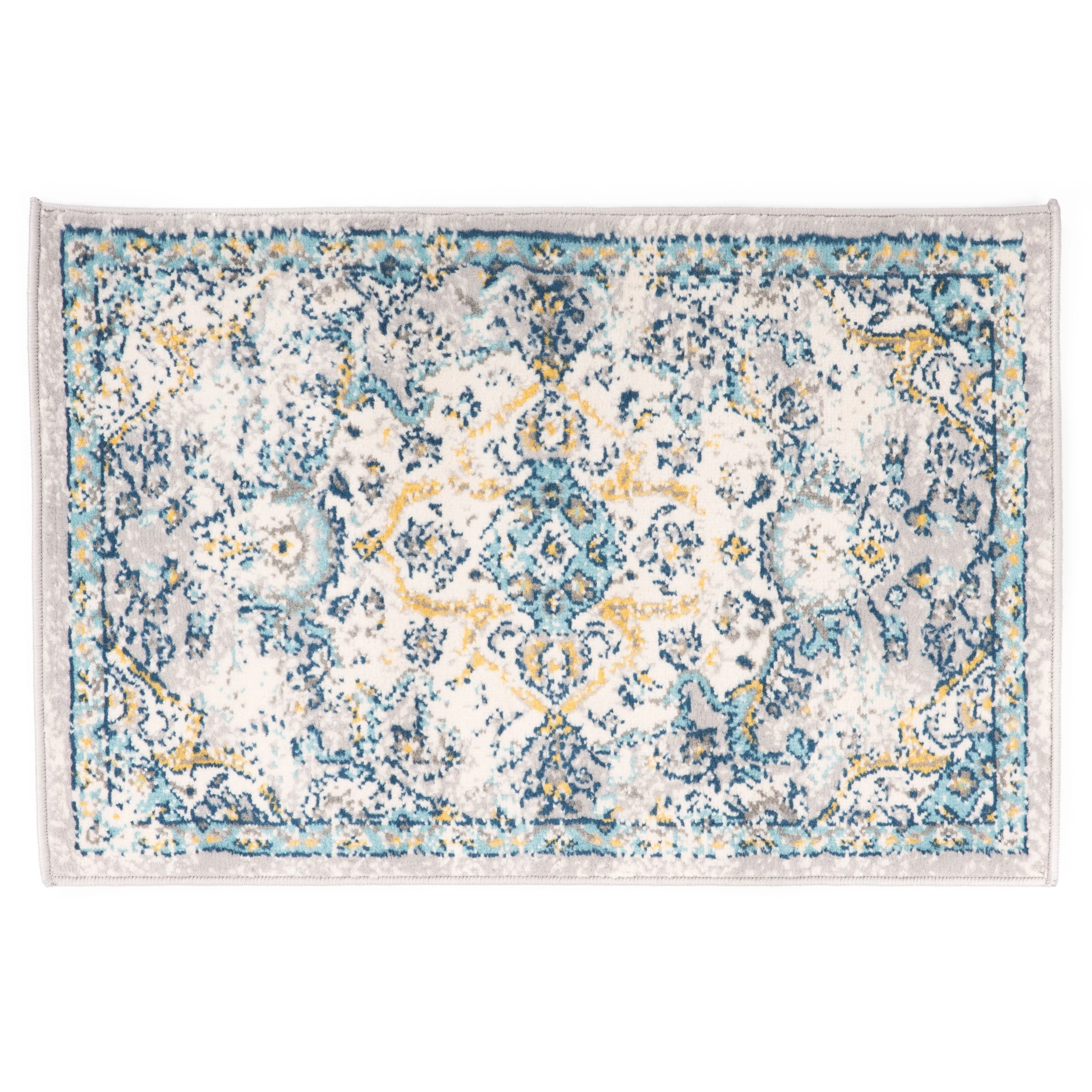 The Curated Nomad Sunset Blue Distressed Bohemian Rug