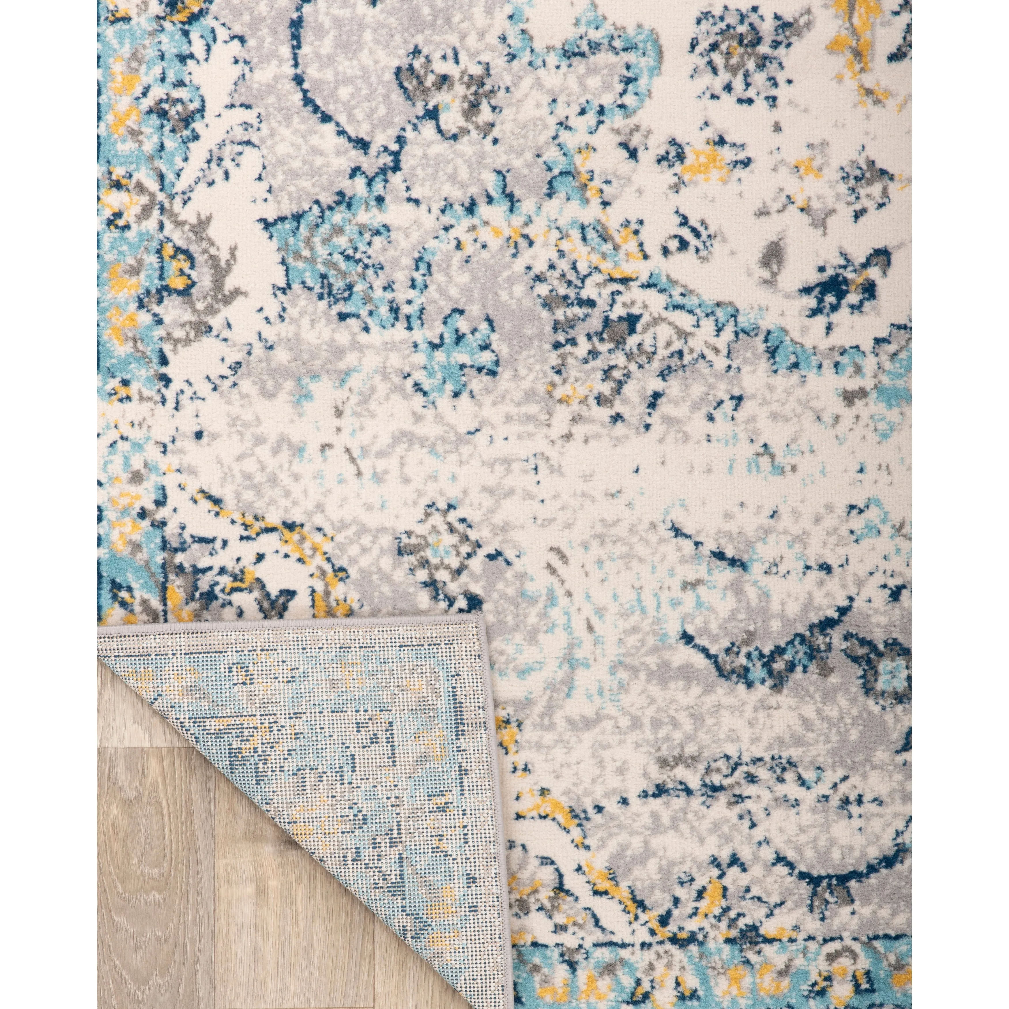 The Curated Nomad Sunset Blue Distressed Bohemian Rug