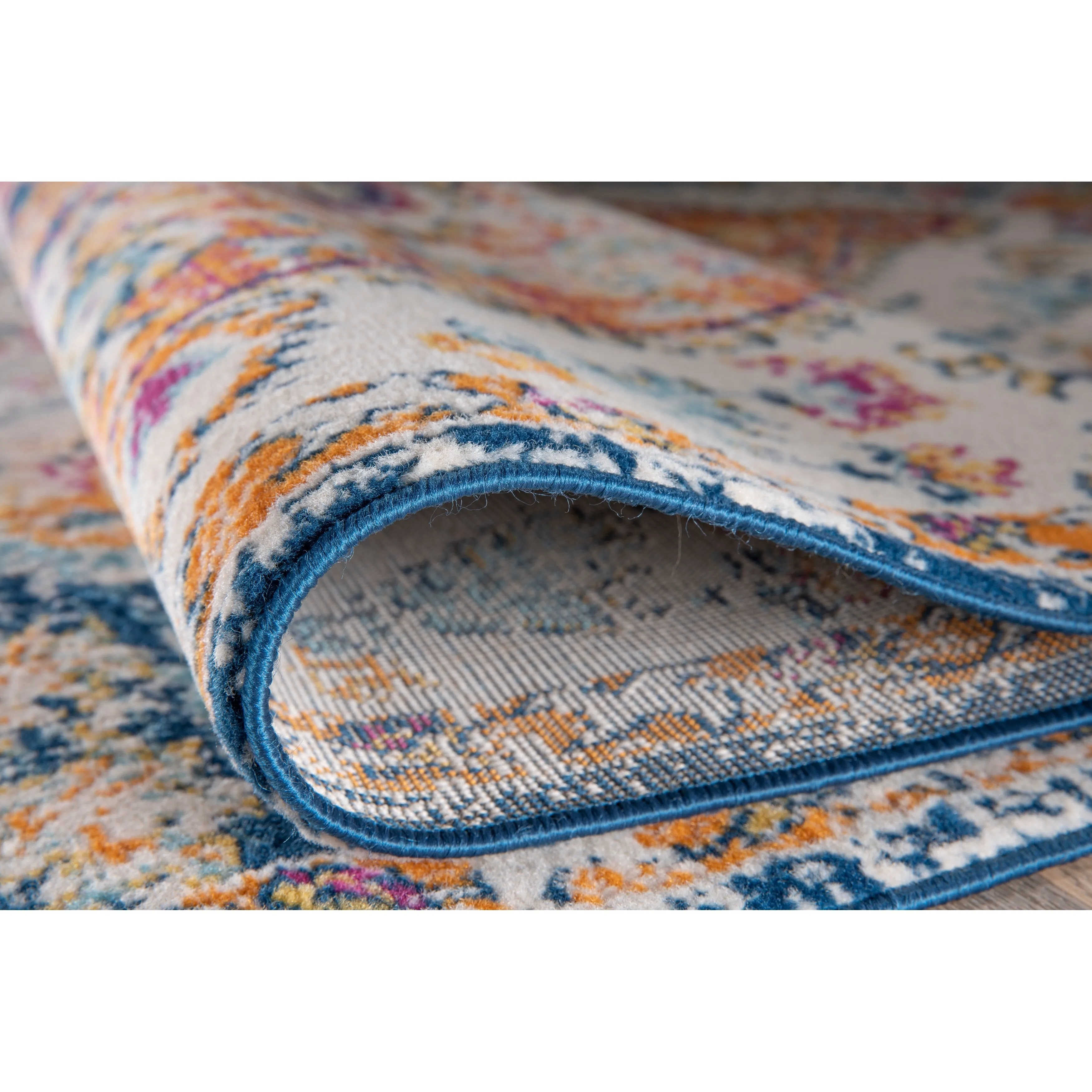 The Curated Nomad Sunset Distressed Vintage Bohemian Rug