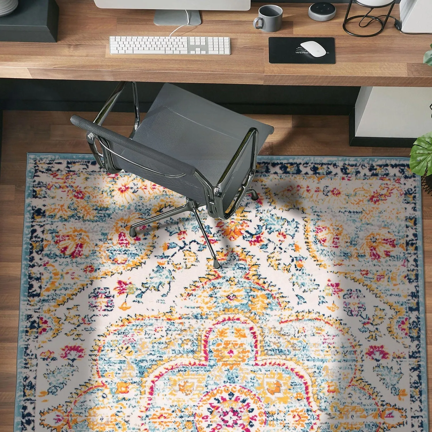 The Curated Nomad Sunset Distressed Vintage Bohemian Rug